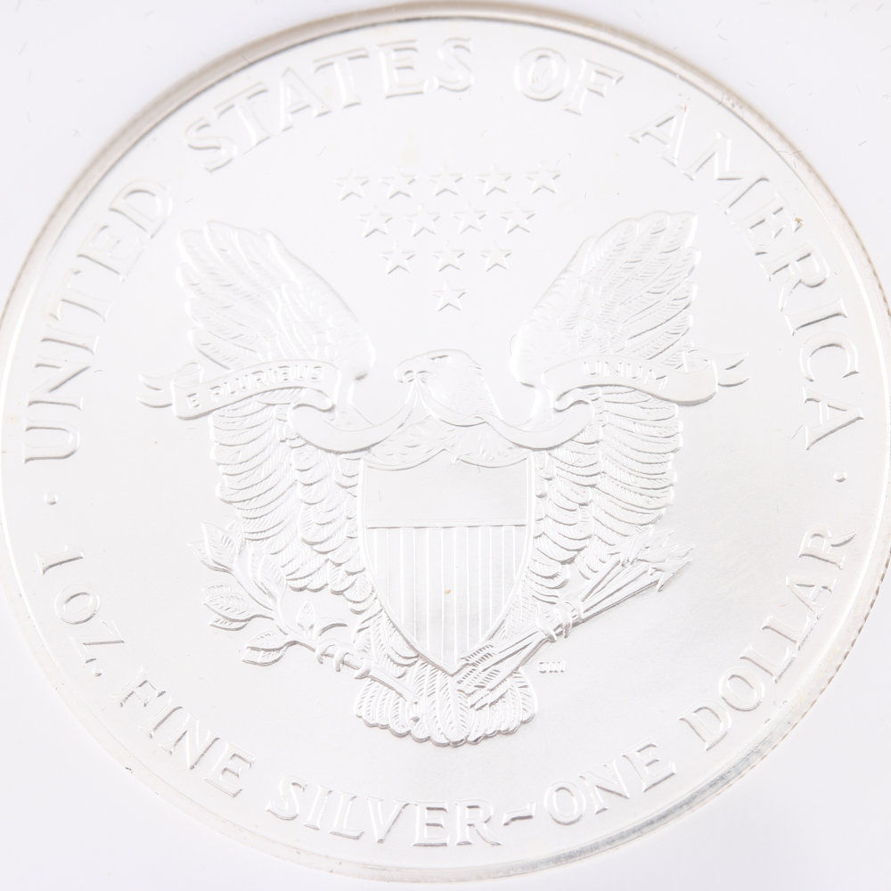 Graded MS 69 (by NGC) 1999 Silver Eagle Dollar