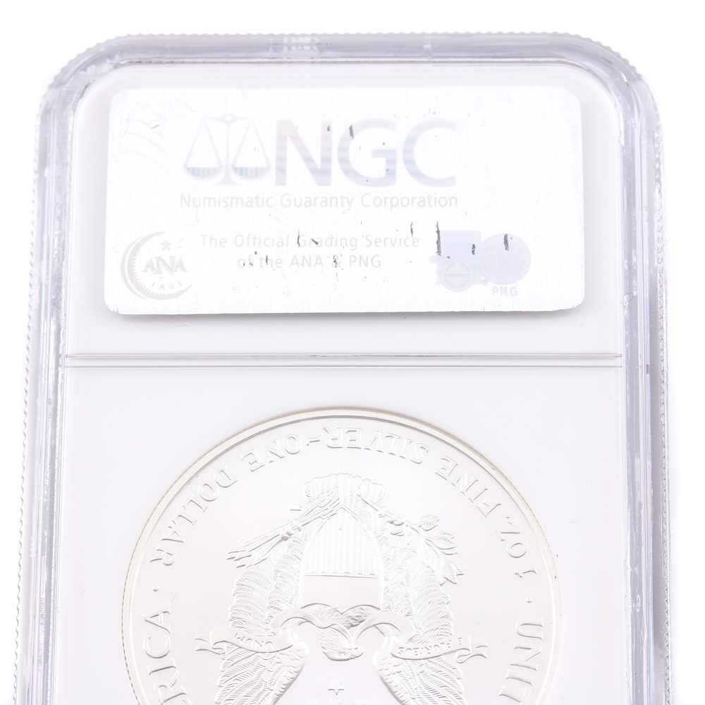 Graded MS 69 (by NGC) 1999 Silver Eagle Dollar