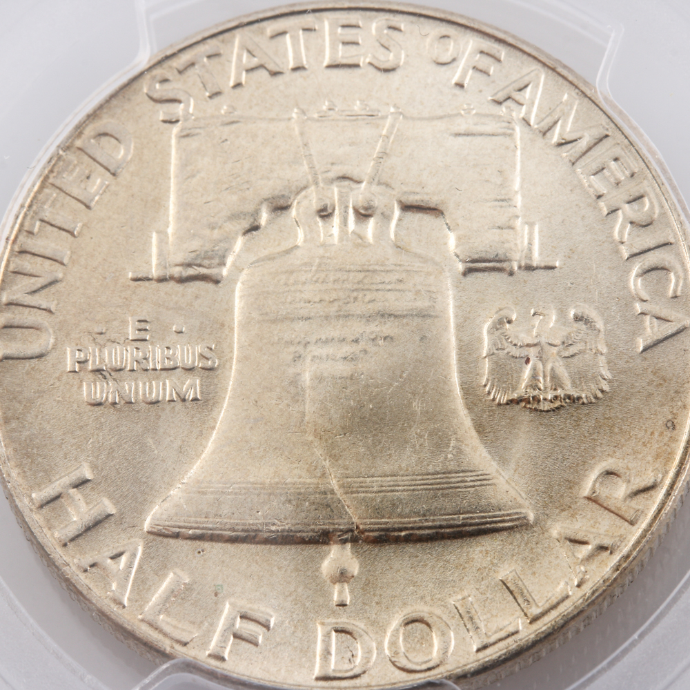 Graded MS 63 (by PCGS) Silver 1962 Franklin Half Dollar