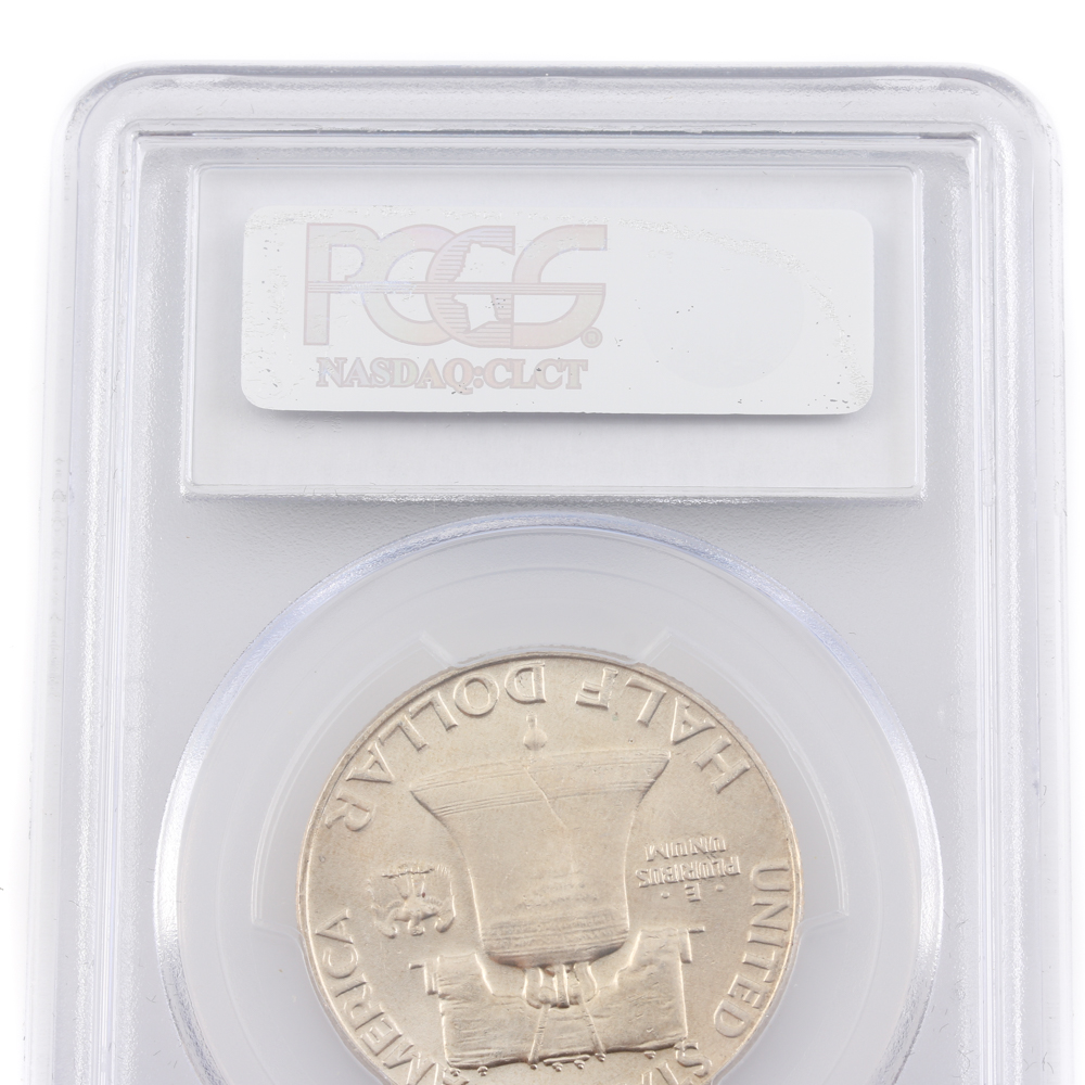 Graded MS 63 (by PCGS) Silver 1962 Franklin Half Dollar