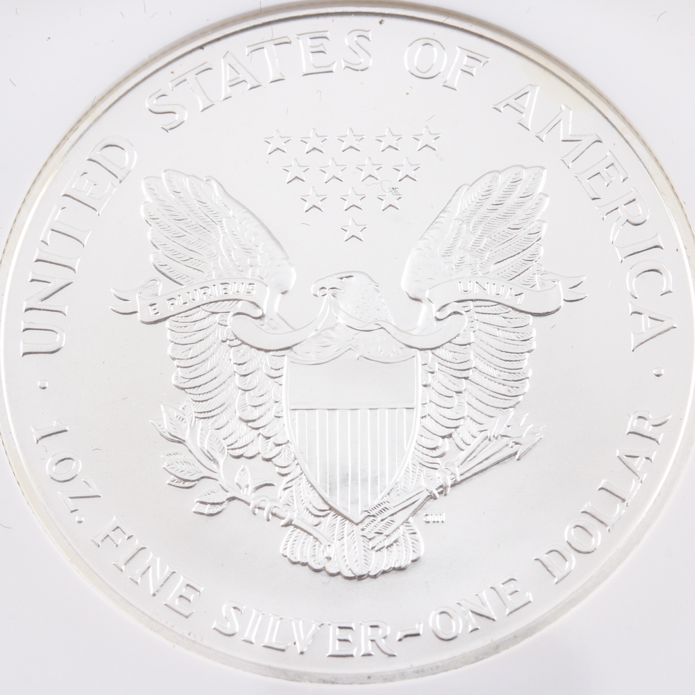 Graded MS 69 (by NGC) 1998 Silver Eagle Dollar
