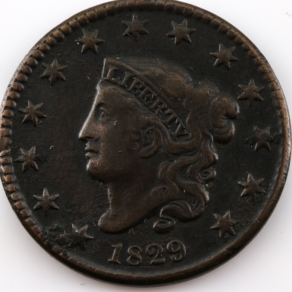 1829 Coronet Head Cent