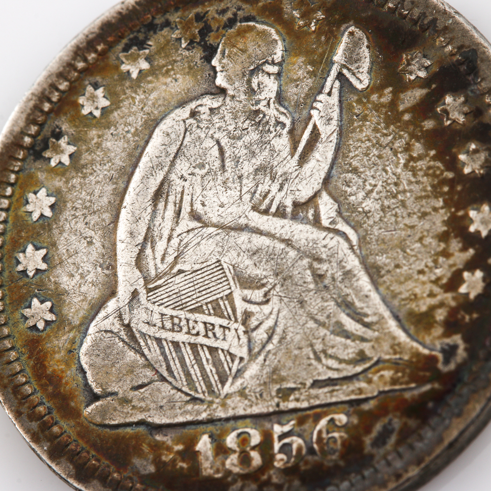 1856 Liberty Seated Quarter