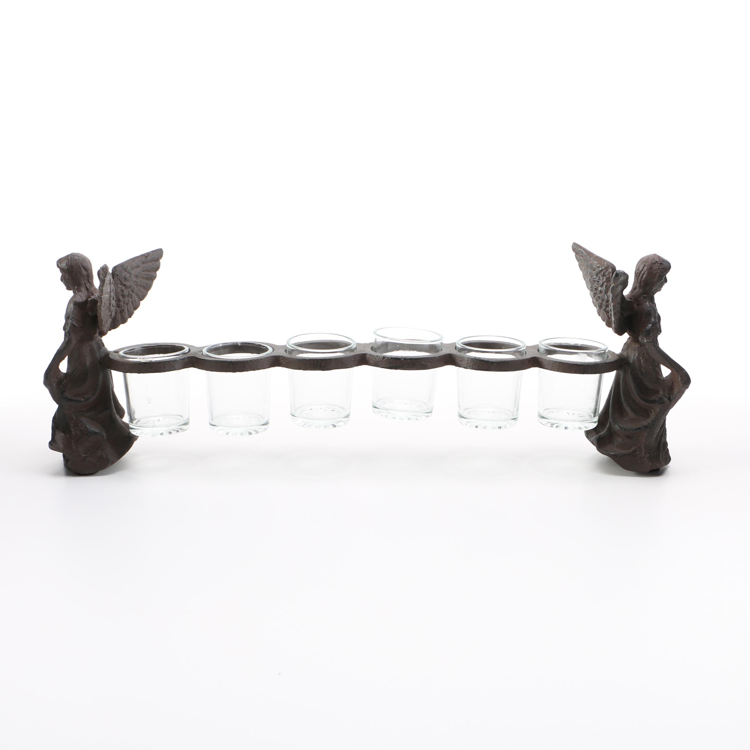 Glass and Metal Votive Candle Holder