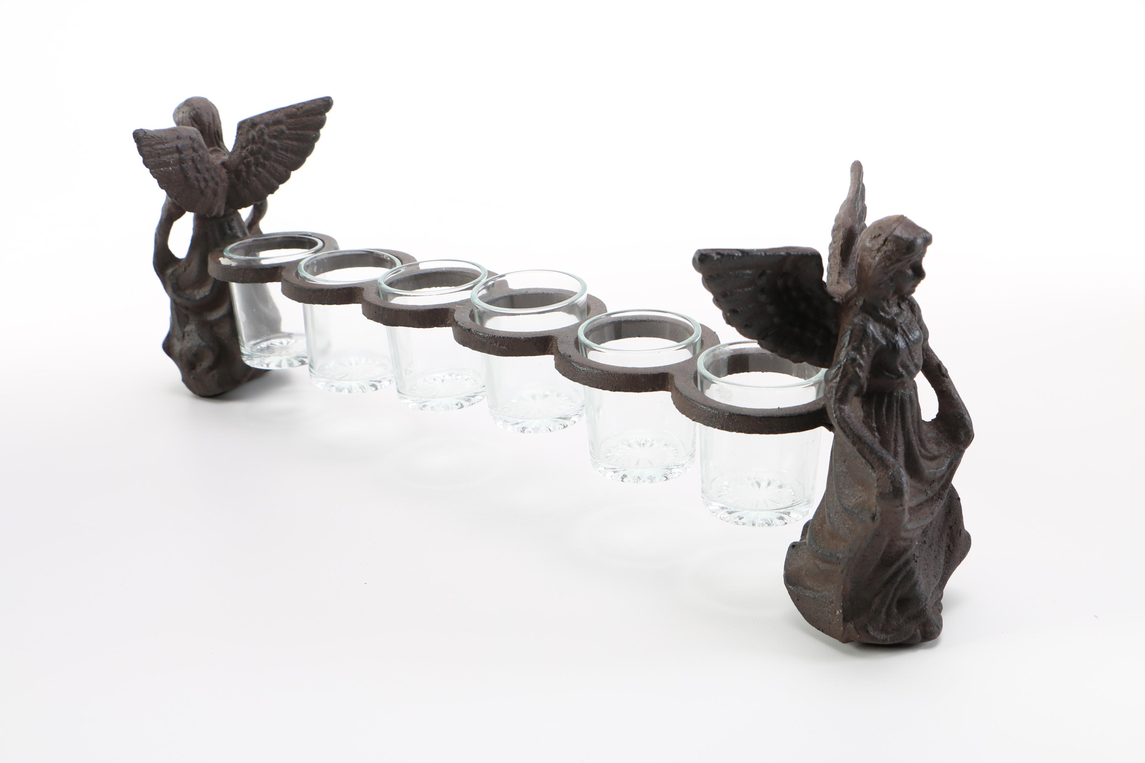 Glass and Metal Votive Candle Holder