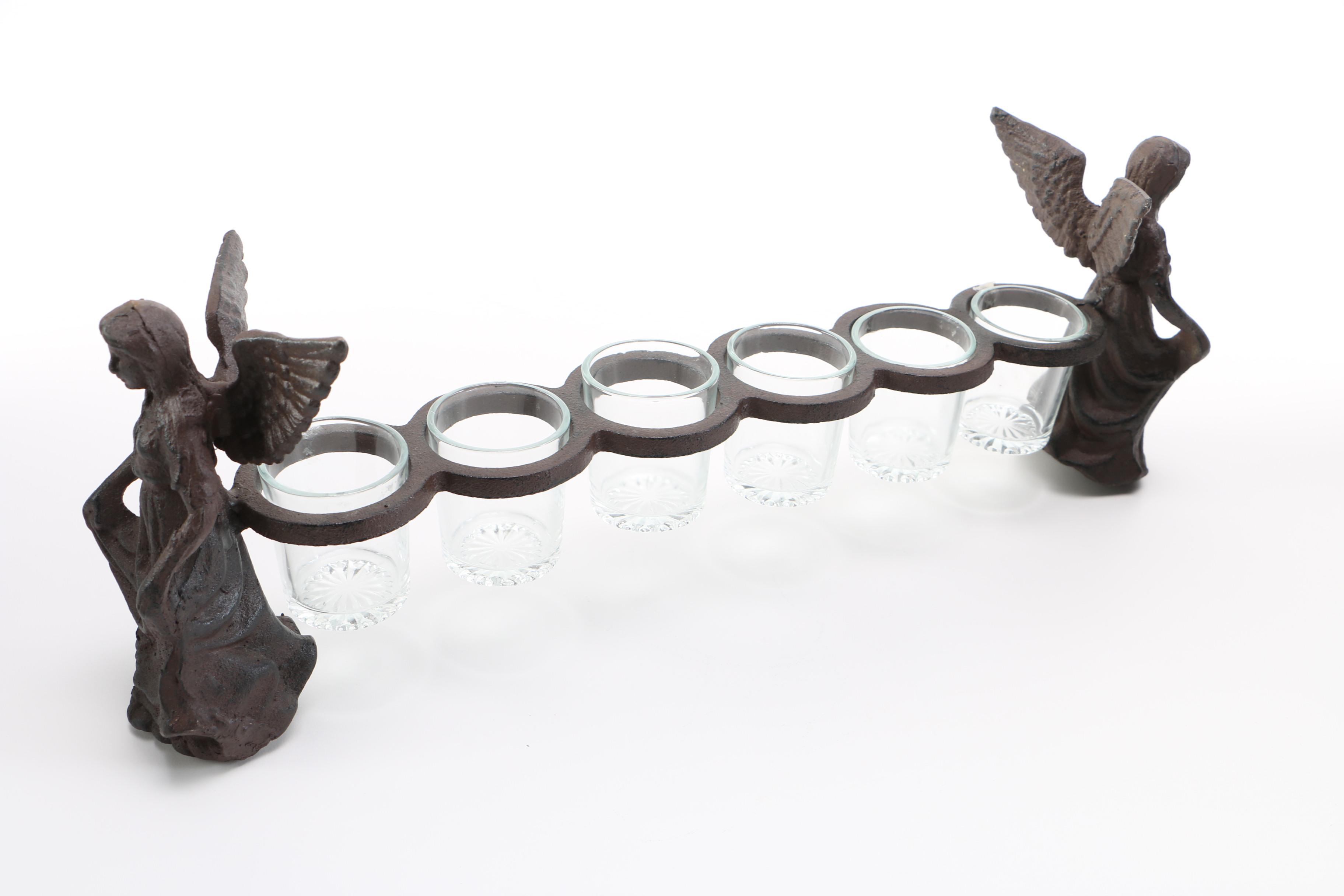 Glass and Metal Votive Candle Holder