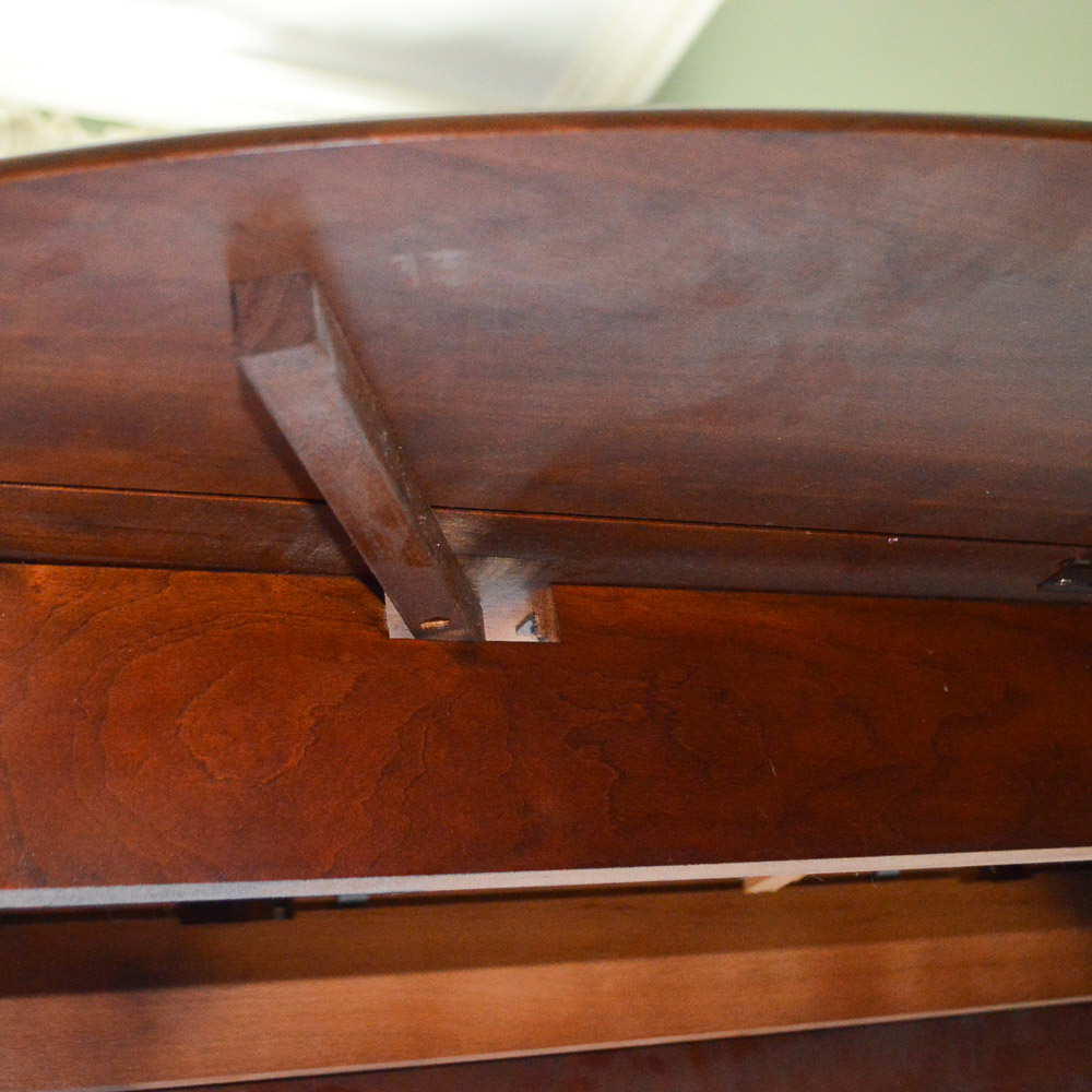 Queen Anne Style Cherry Veneer Drop Leaf Coffee Table