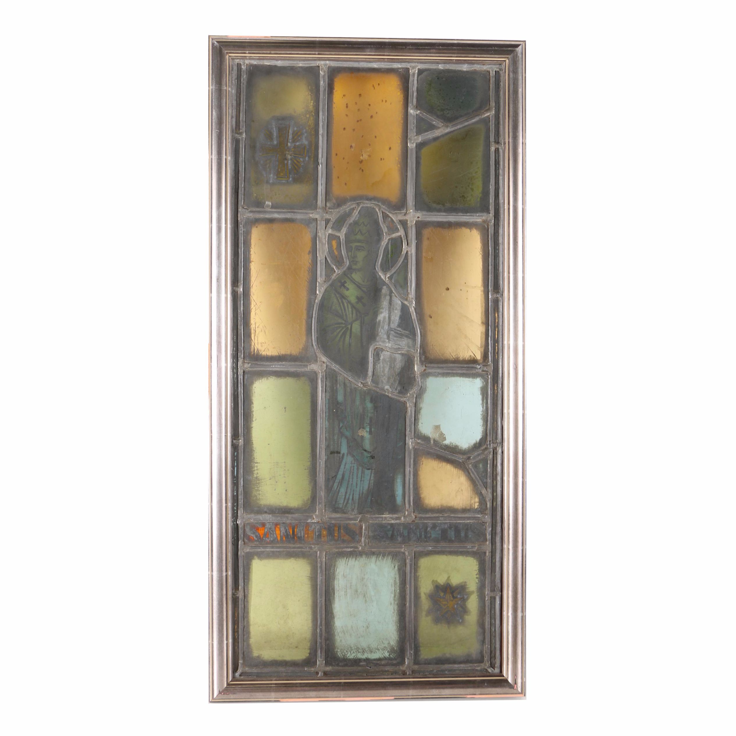 Framed Stained Glass Panel
