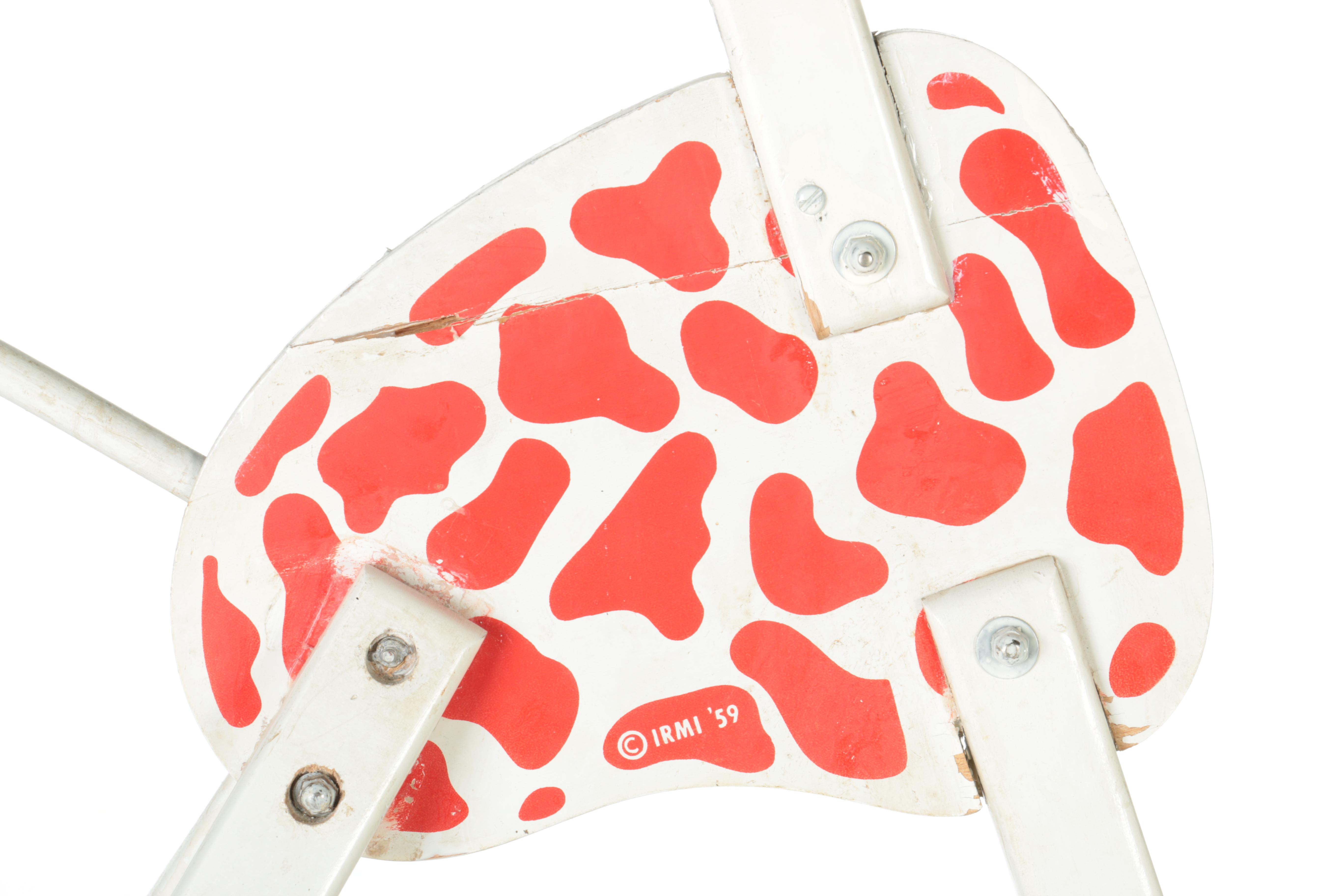 Red and White Giraffe Shaped Coat and Hat Rack for Children