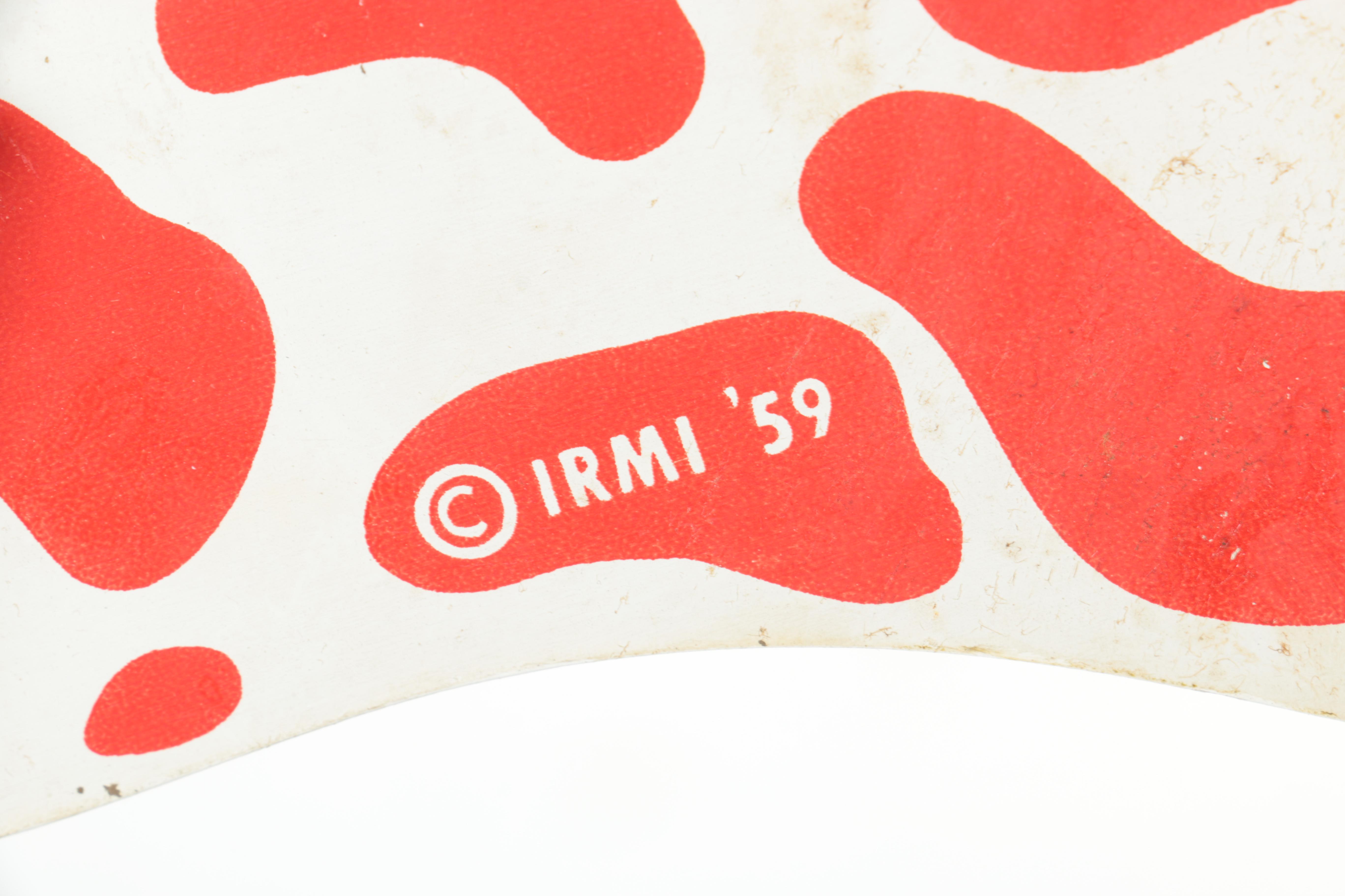 Red and White Giraffe Shaped Coat and Hat Rack for Children