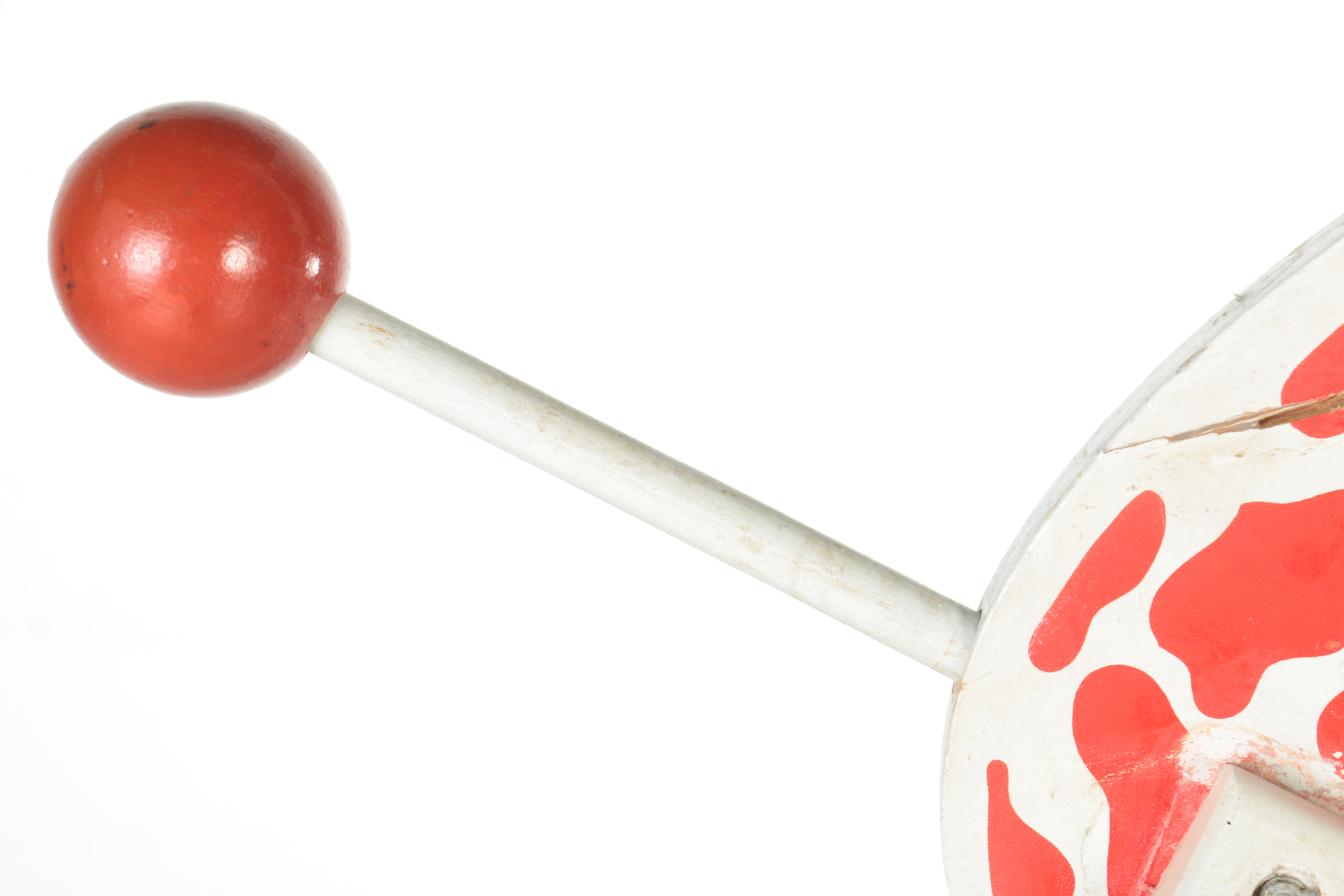 Red and White Giraffe Shaped Coat and Hat Rack for Children