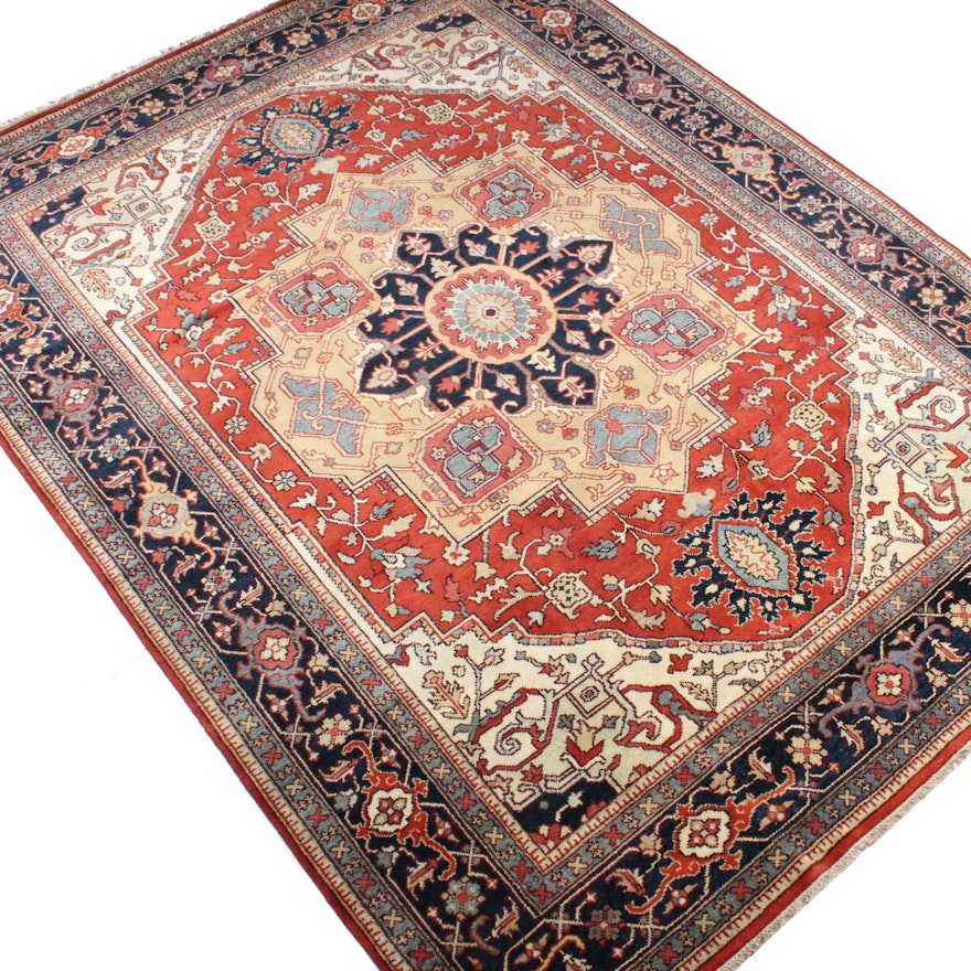 Room Sized Hand-Knotted Persian Bakshaish Kazak Area Rug