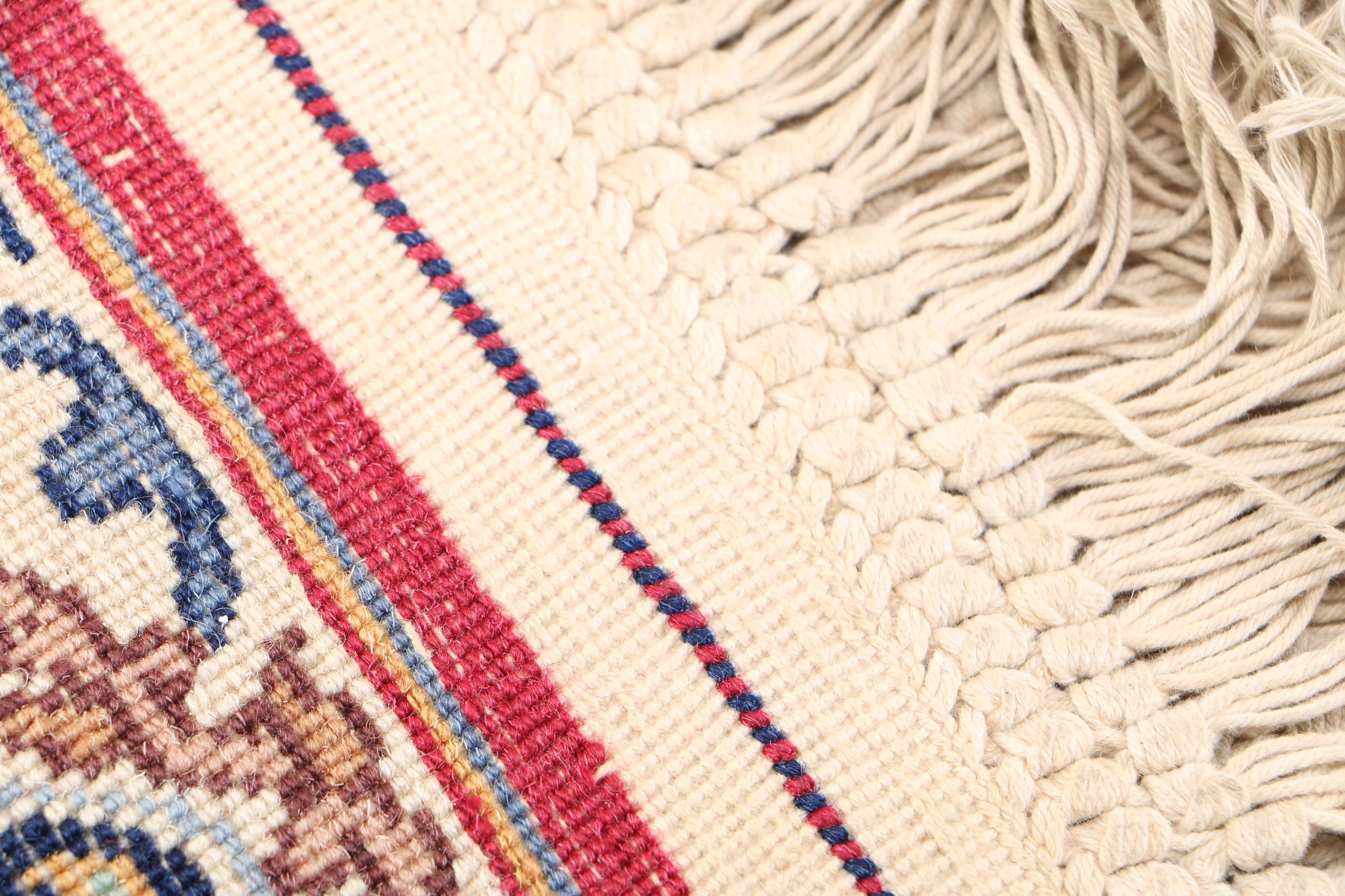 Hand-Knotted Sino-Persian Accent Rug