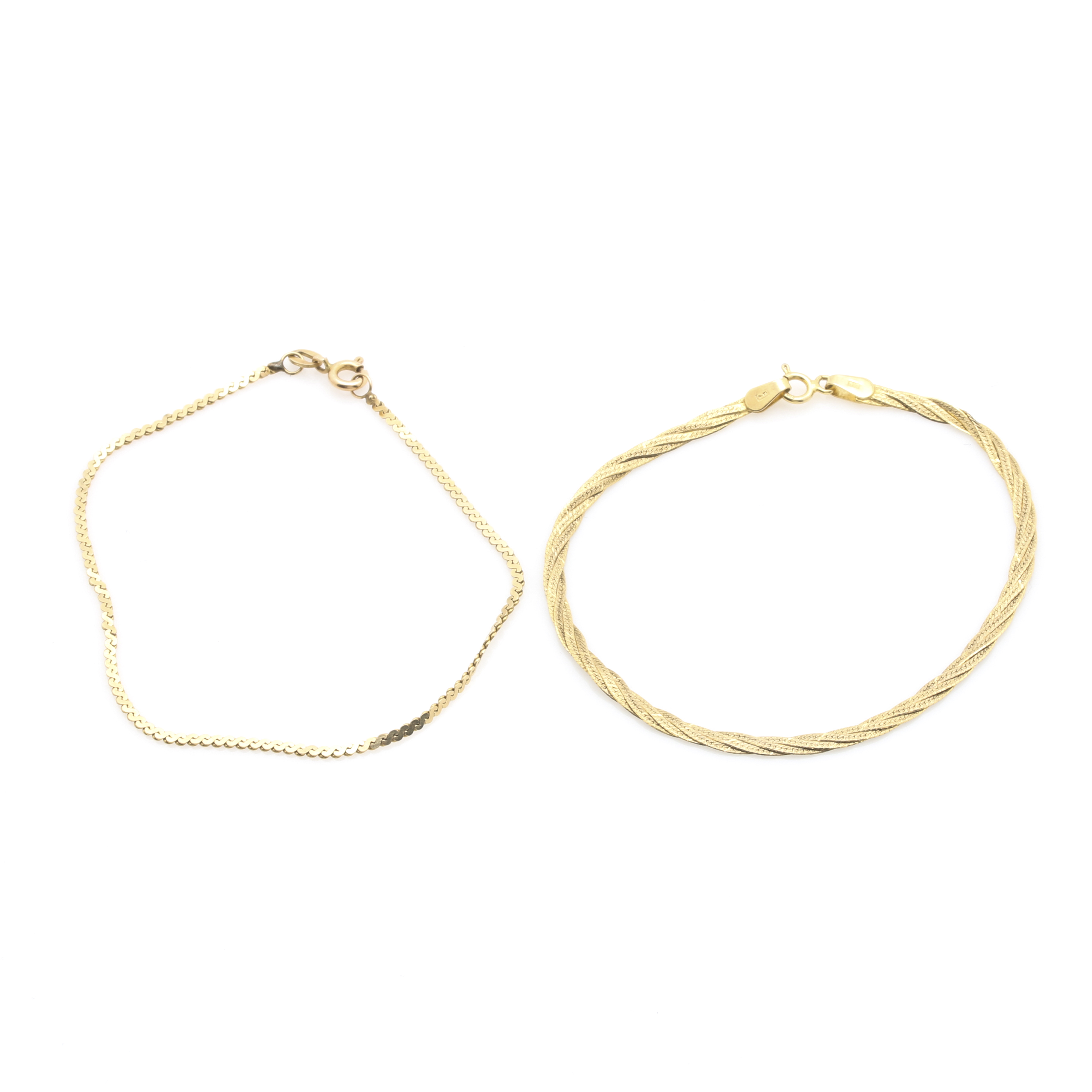 14K Yellow Gold Bracelet Selection