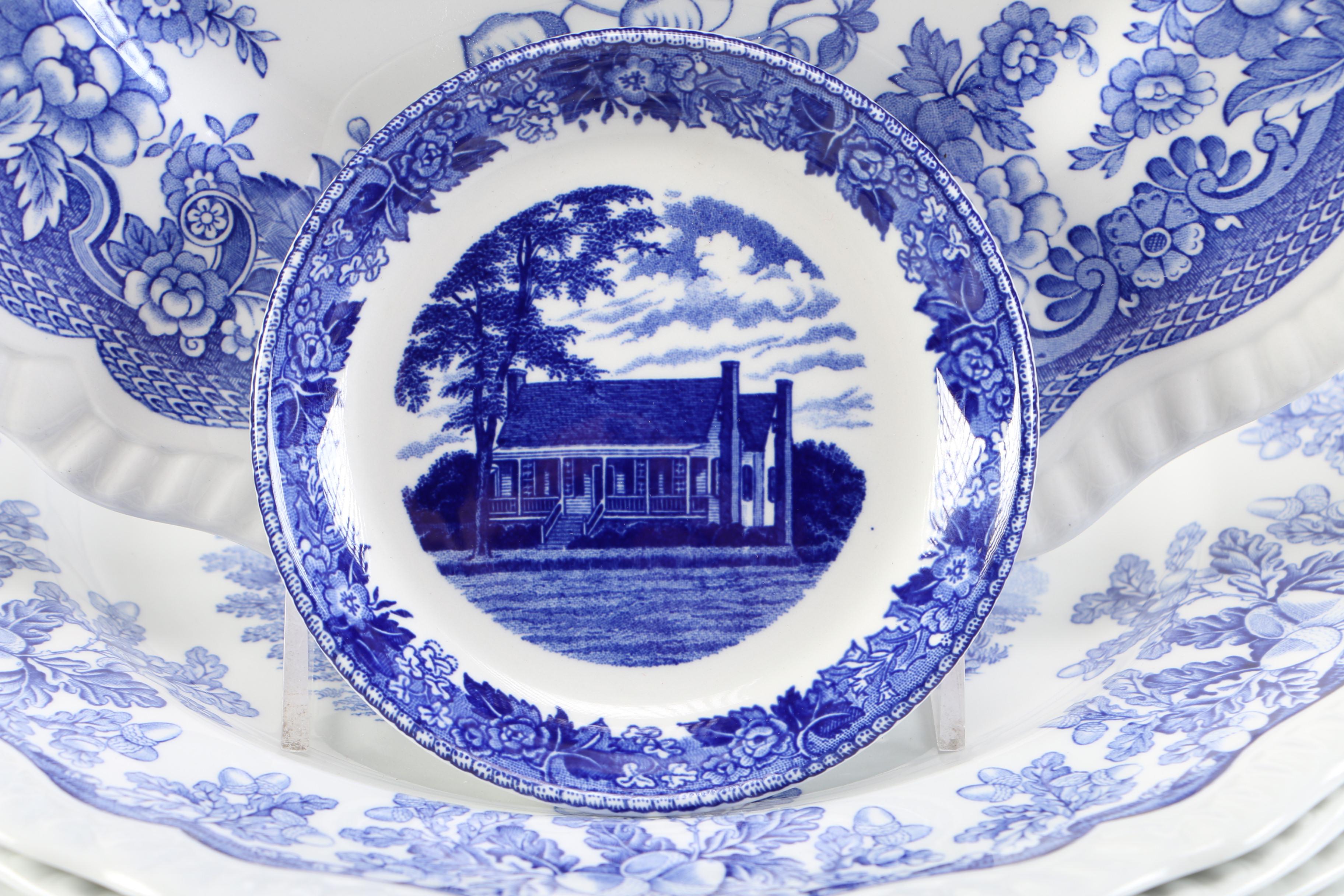 Blue and White China Including Royal Copenhagen and Spode