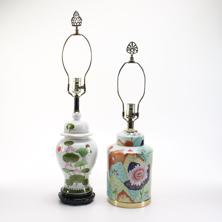 Floral Ceramic Table Lamps