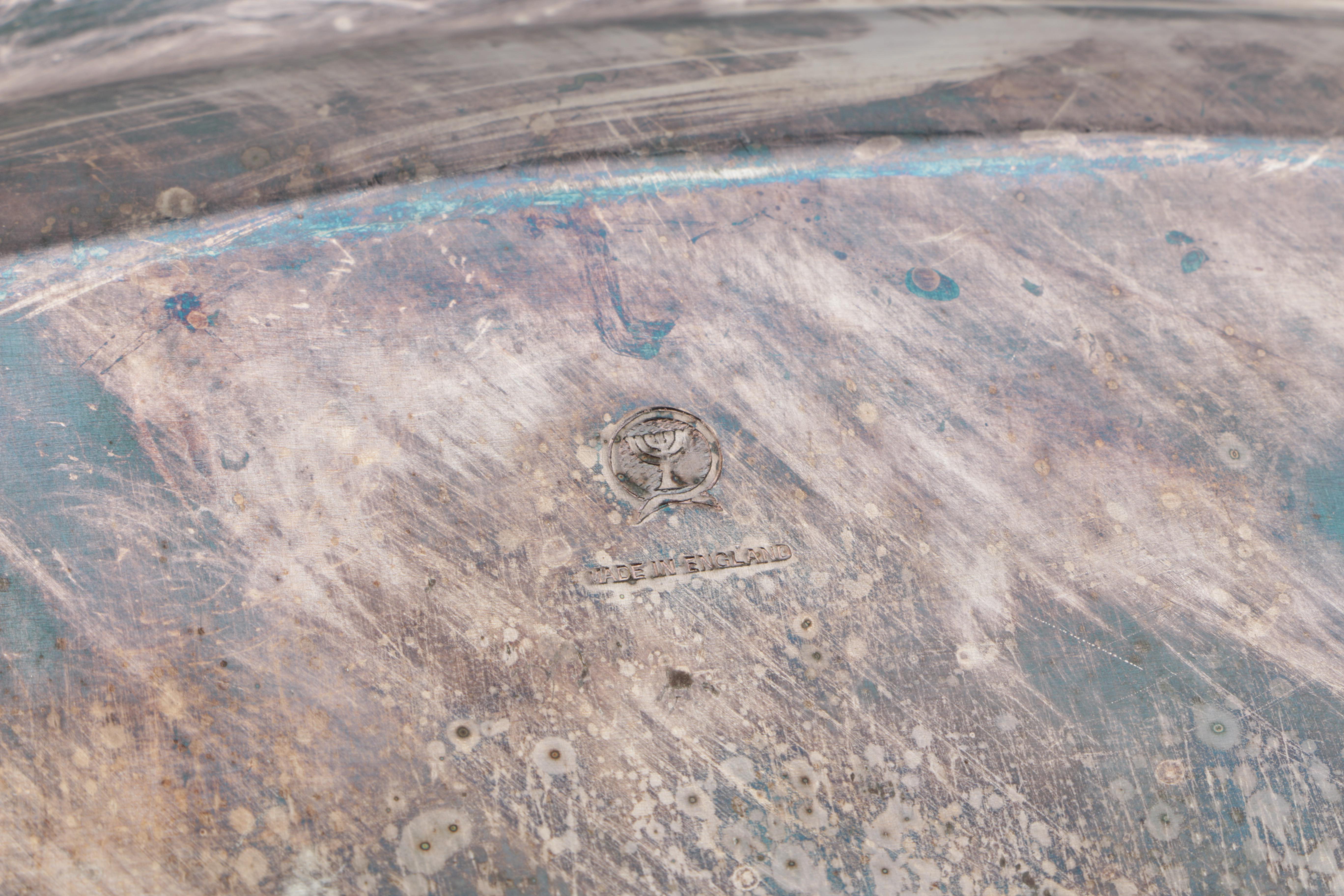 Ellis-Barker Silver Plate Oval Tray and Crown Silver Co. Silver Plate Vegetable Dish