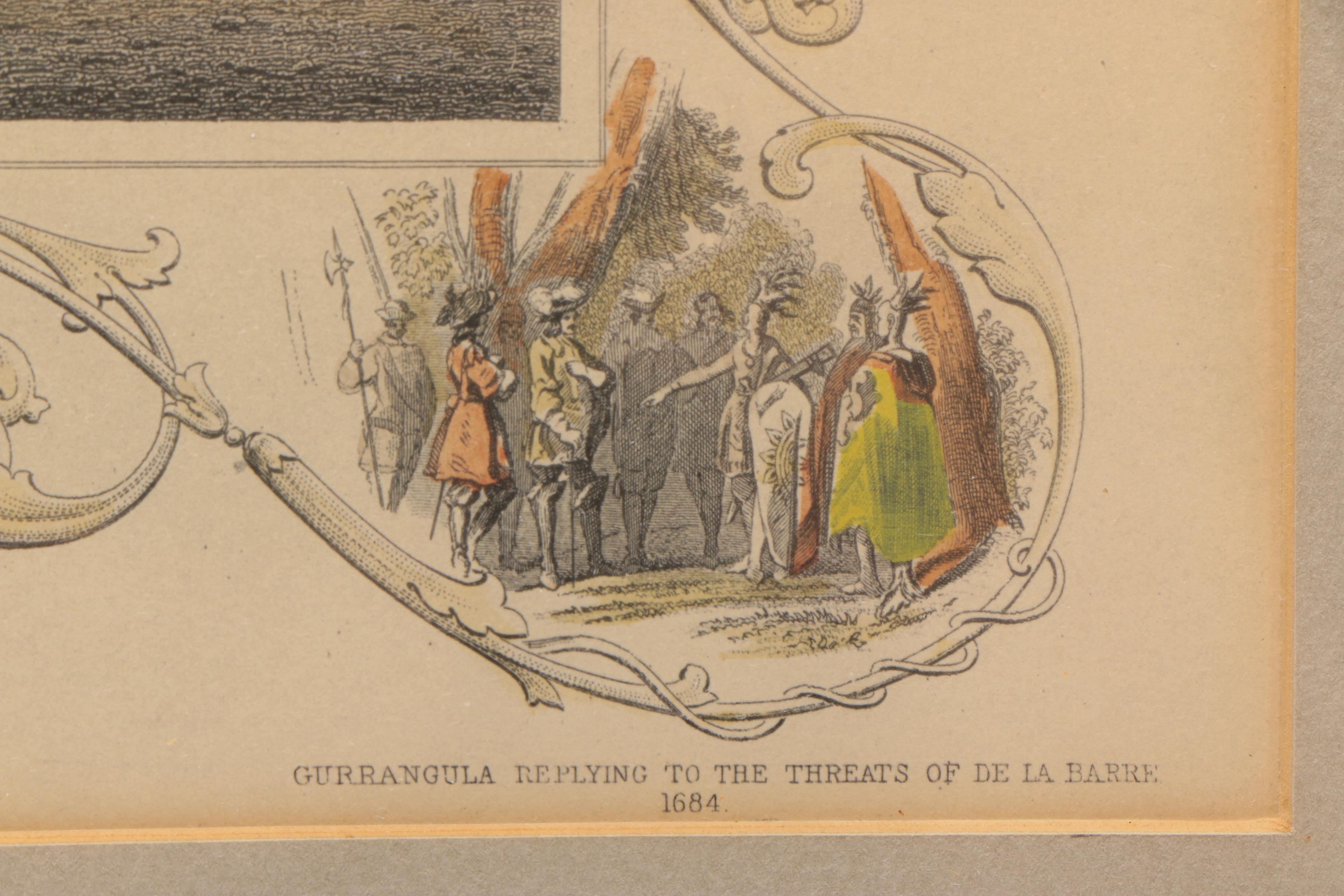 Antique Hand Colored Engraving on Paper of New York City Hall