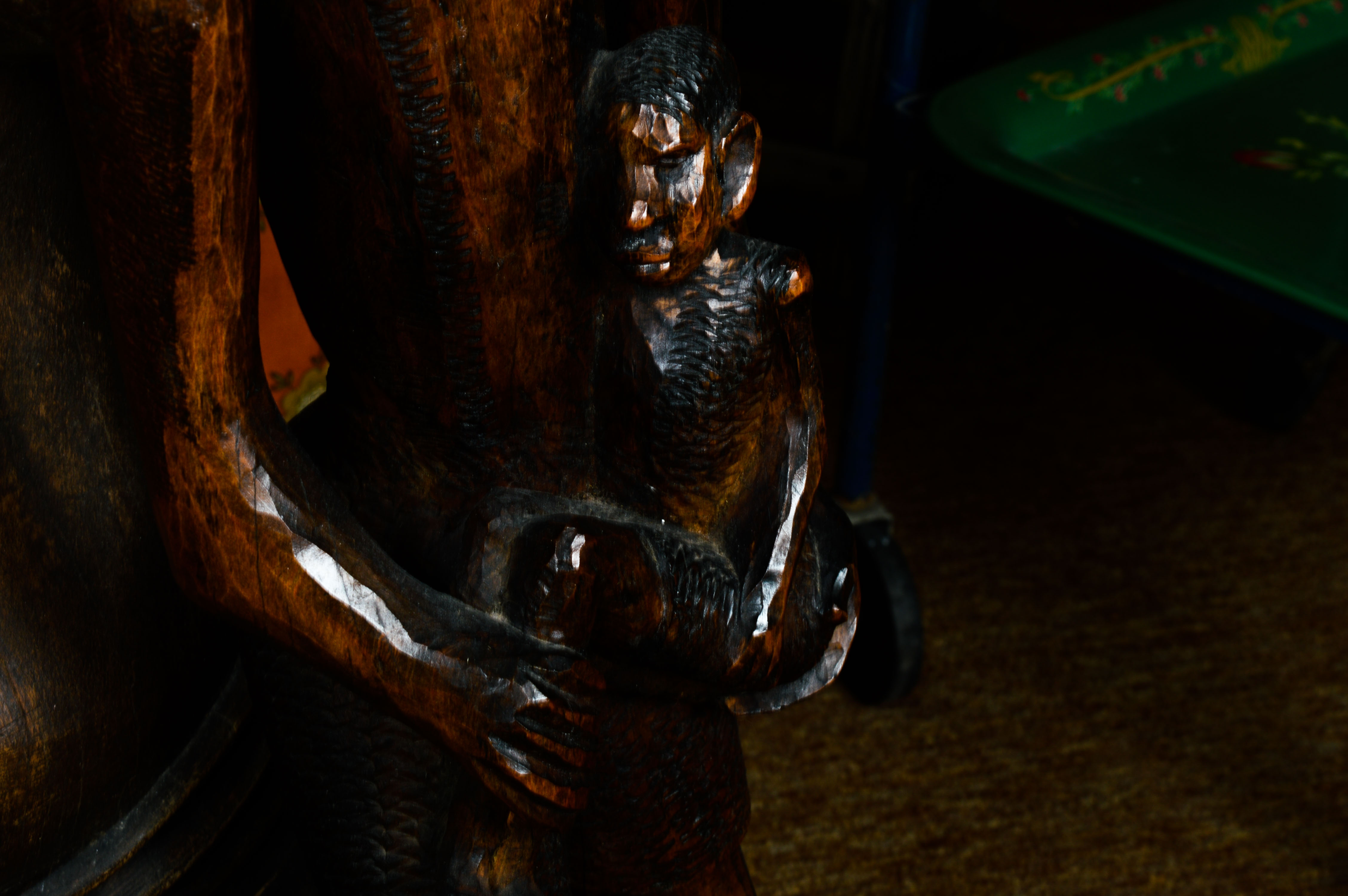 Three African Carved Wood Sculptures