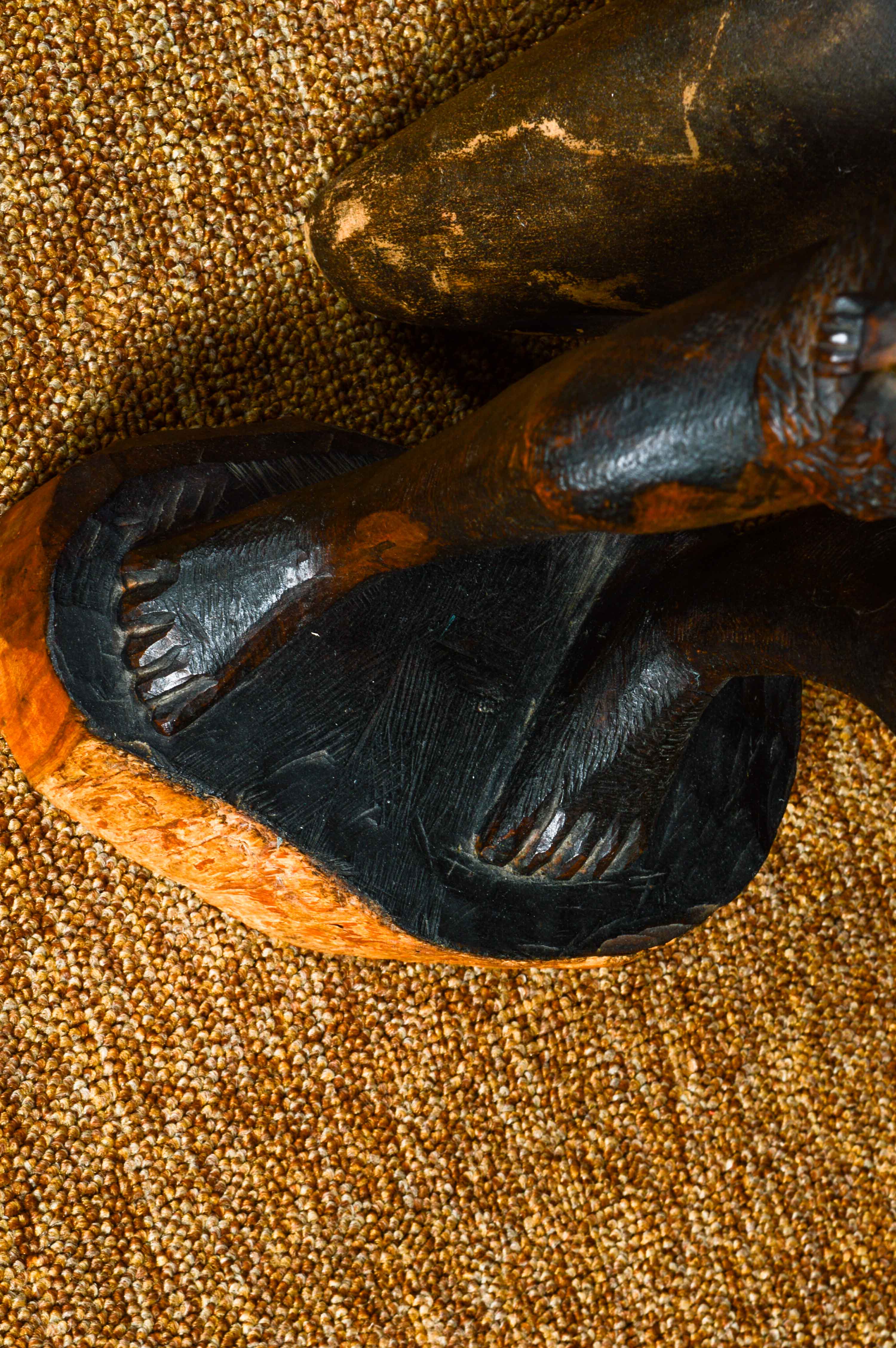 Three African Carved Wood Sculptures