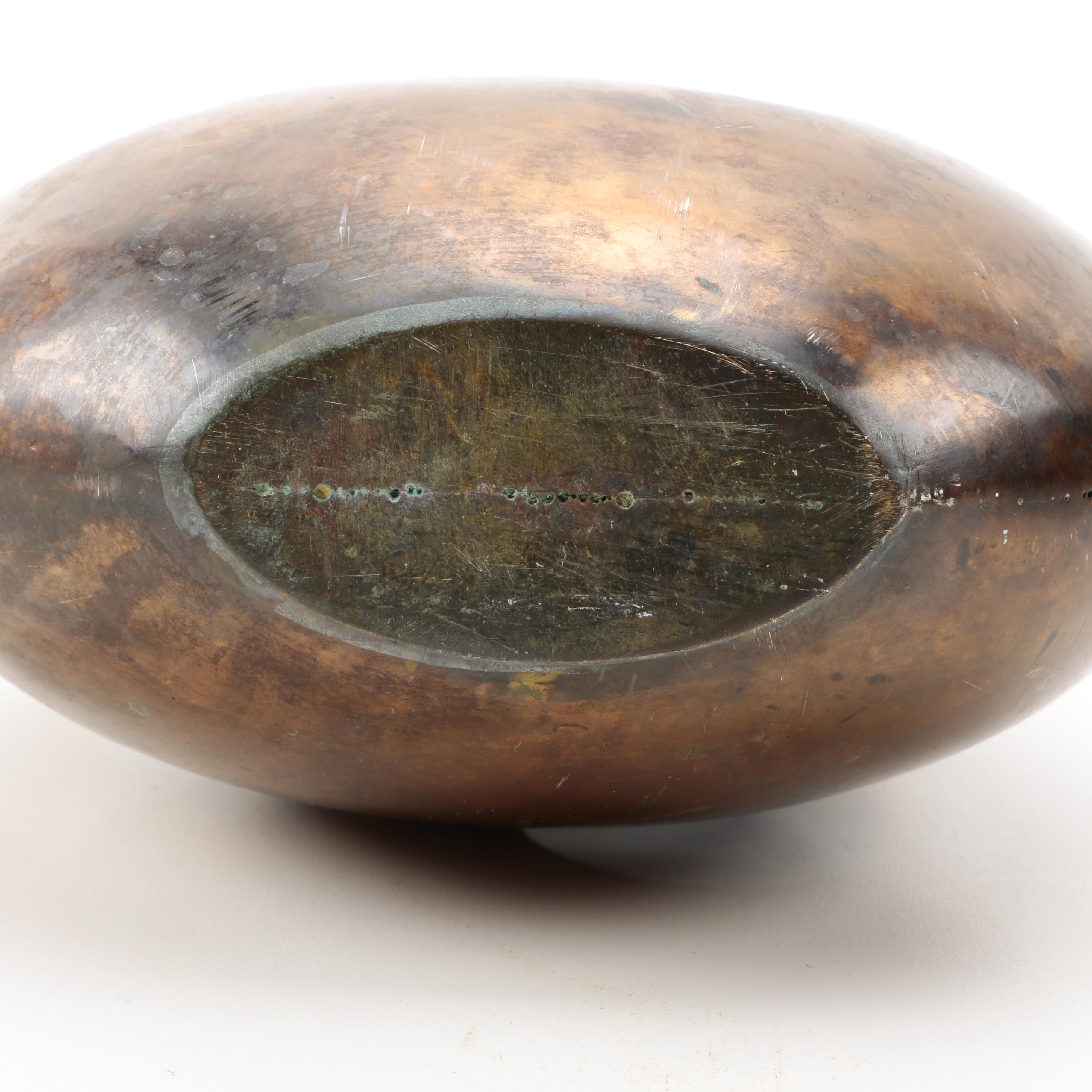 Abstract Copper Bird Decor