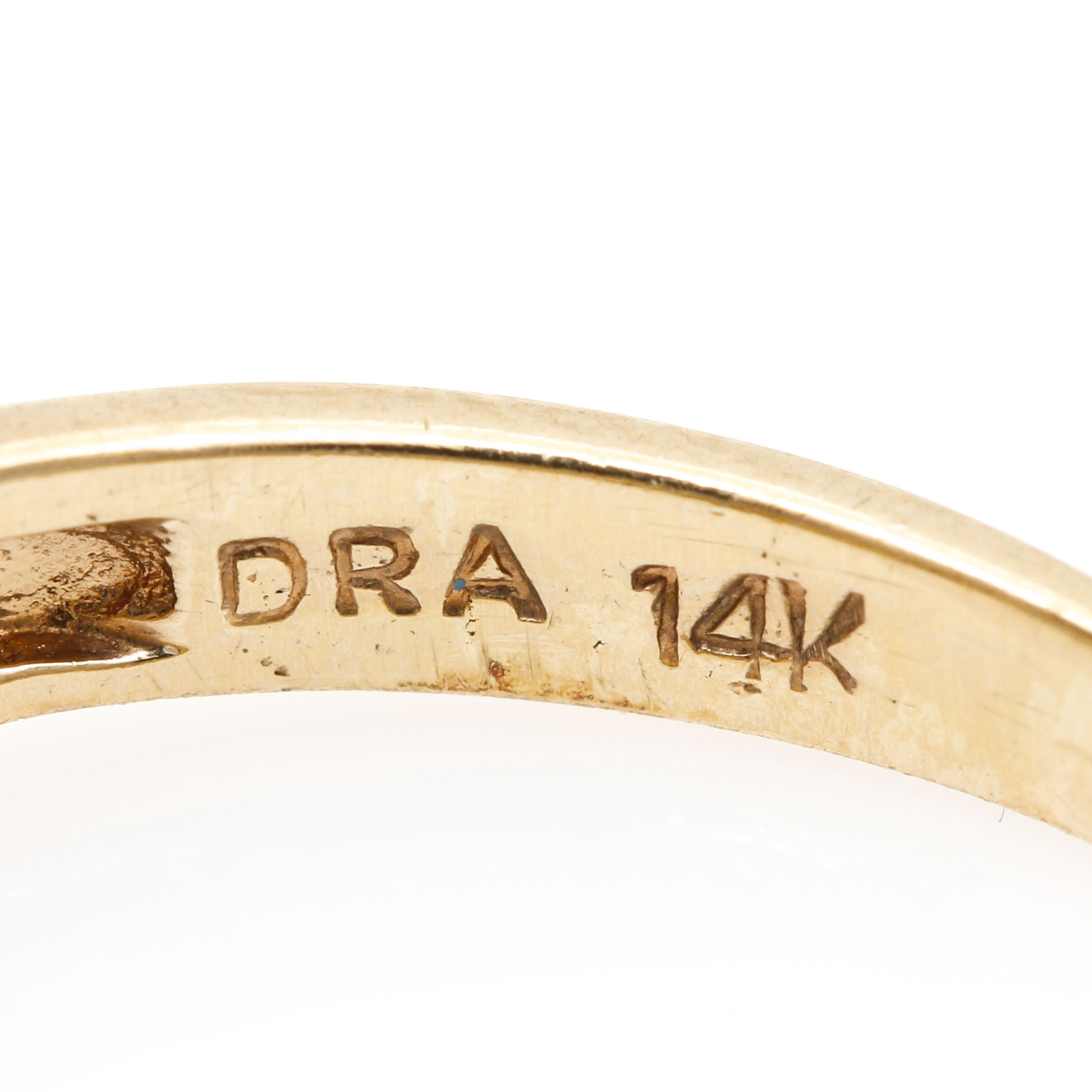 14K Yellow Gold Sapphire and Diamond Ring