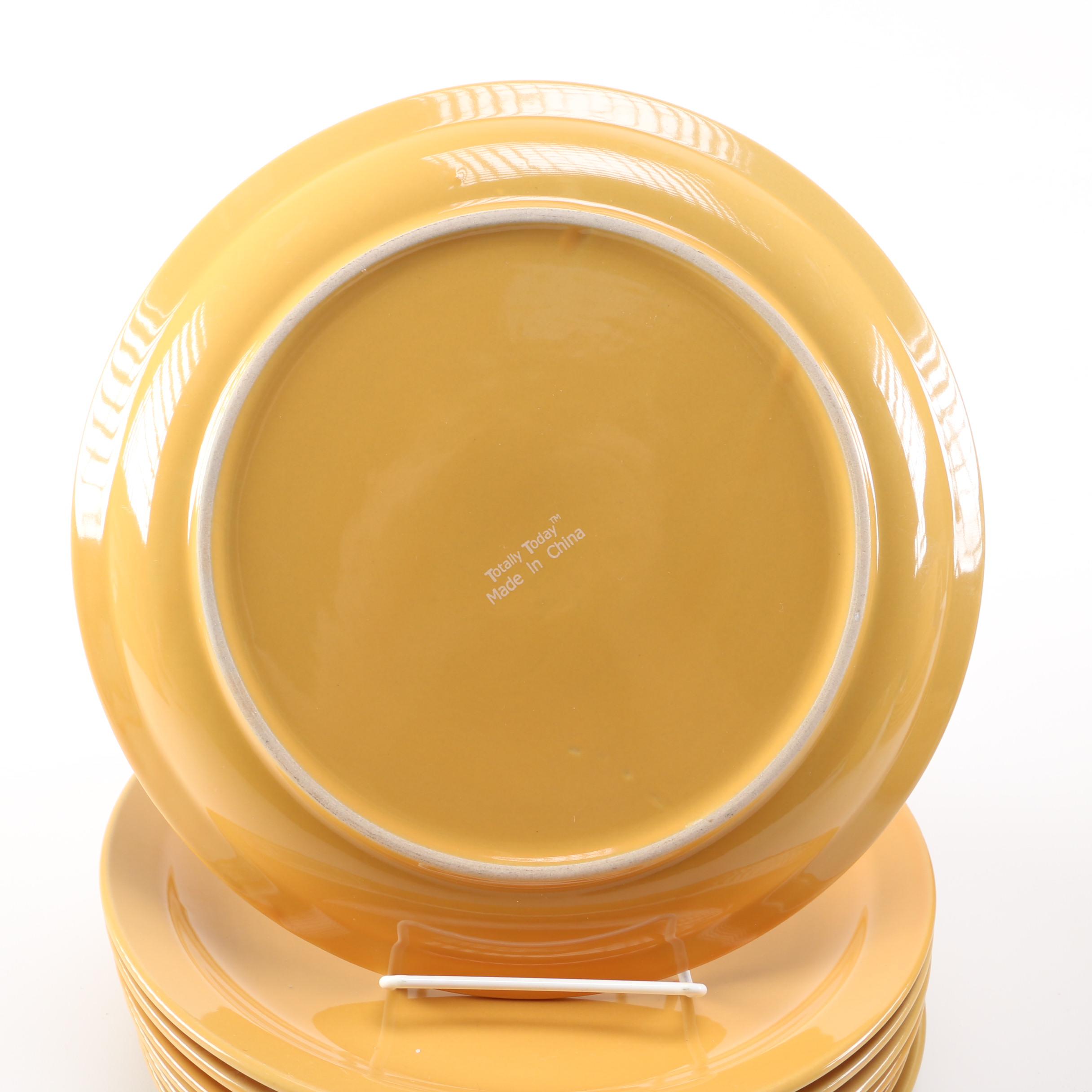 Collection of Bright Yellow Ceramic Tableware