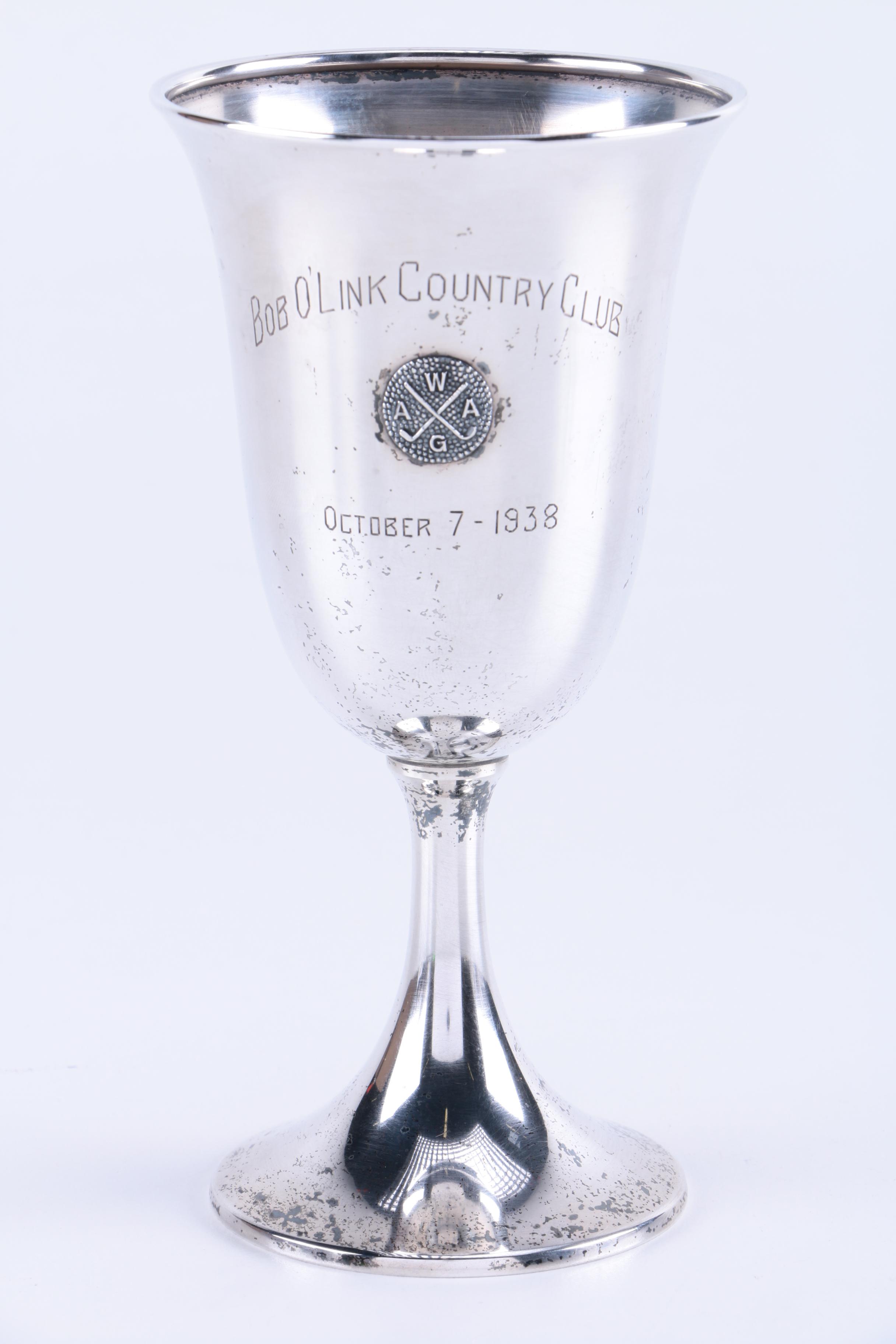 1938 Preisner Silver Co. and C.D Peacock Sterling Silver Golf Tournament Winnings From Bob O'Link