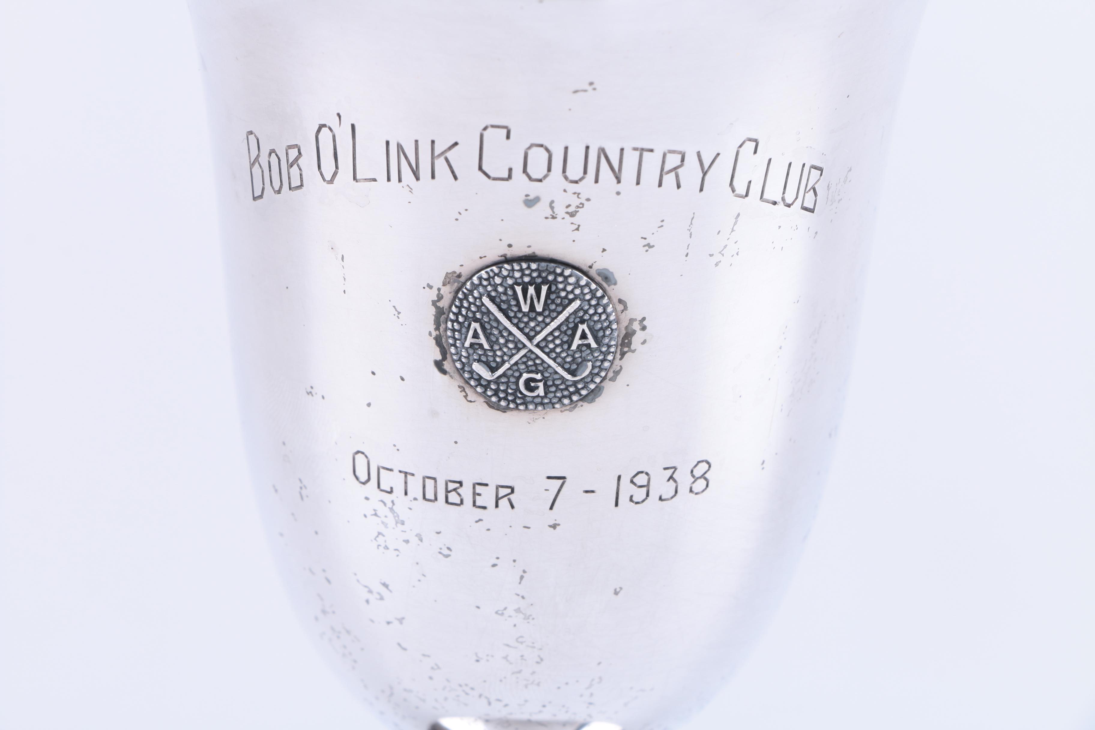 1938 Preisner Silver Co. and C.D Peacock Sterling Silver Golf Tournament Winnings From Bob O'Link