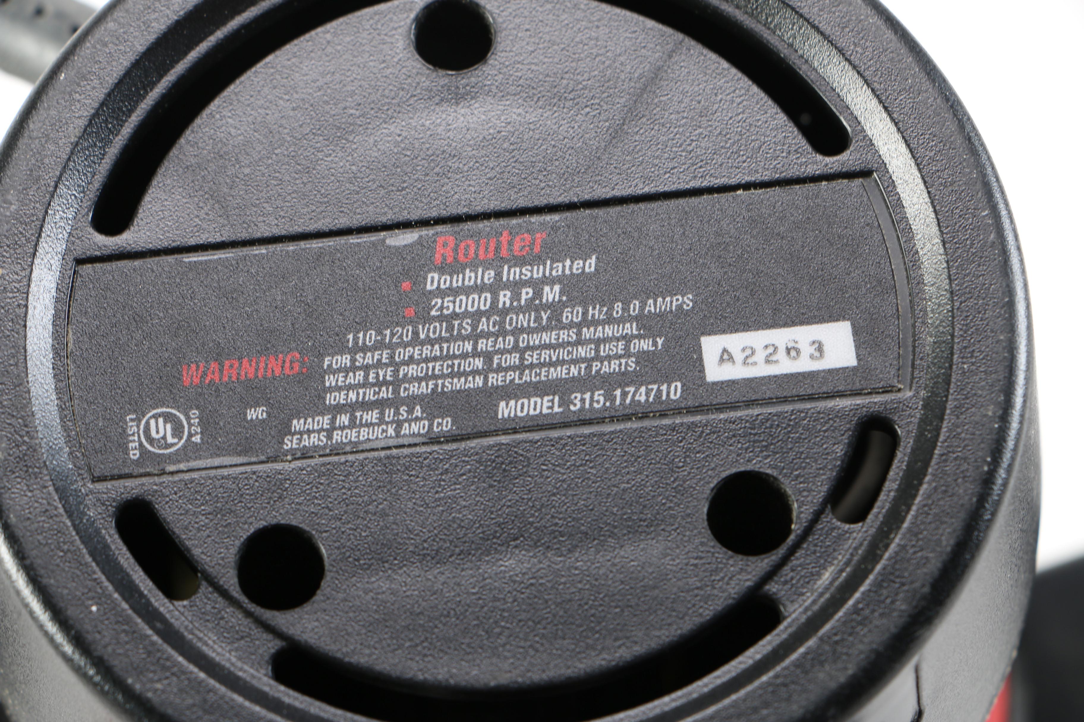 Sears Craftsman 1 1/2 HP Router