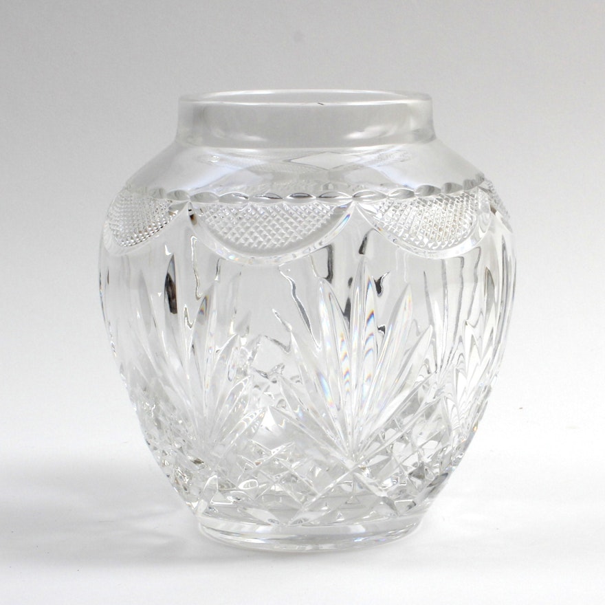 Hand-Cut Lead Crystal Vase