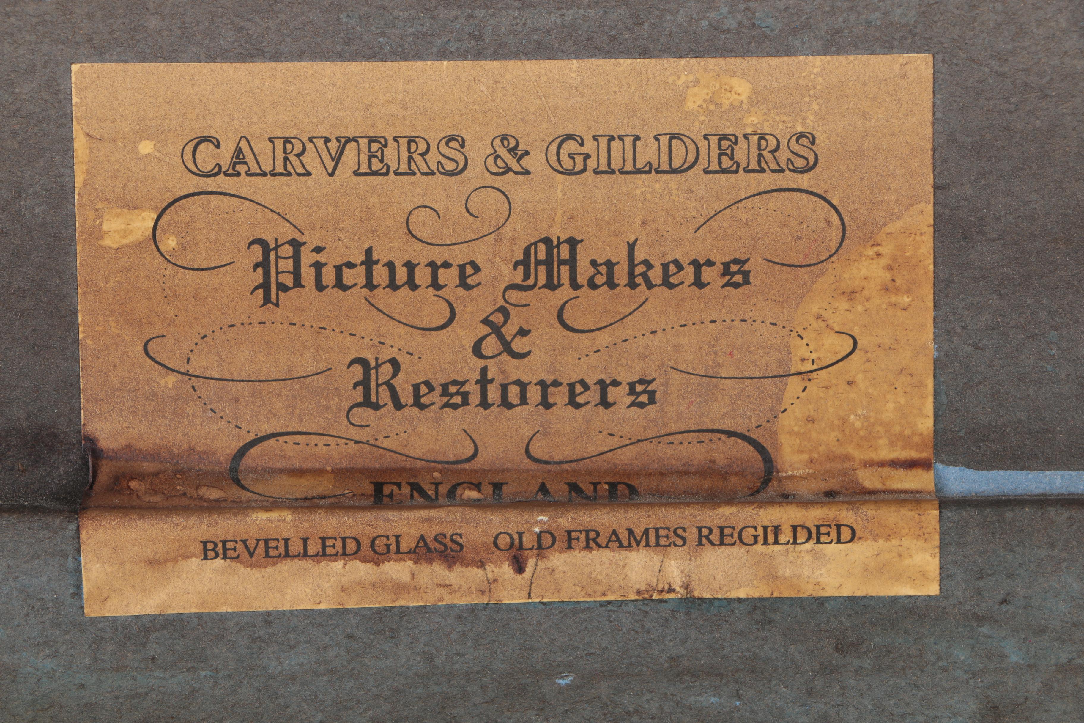 L. Knight Oil Painting of Figures at the Beach