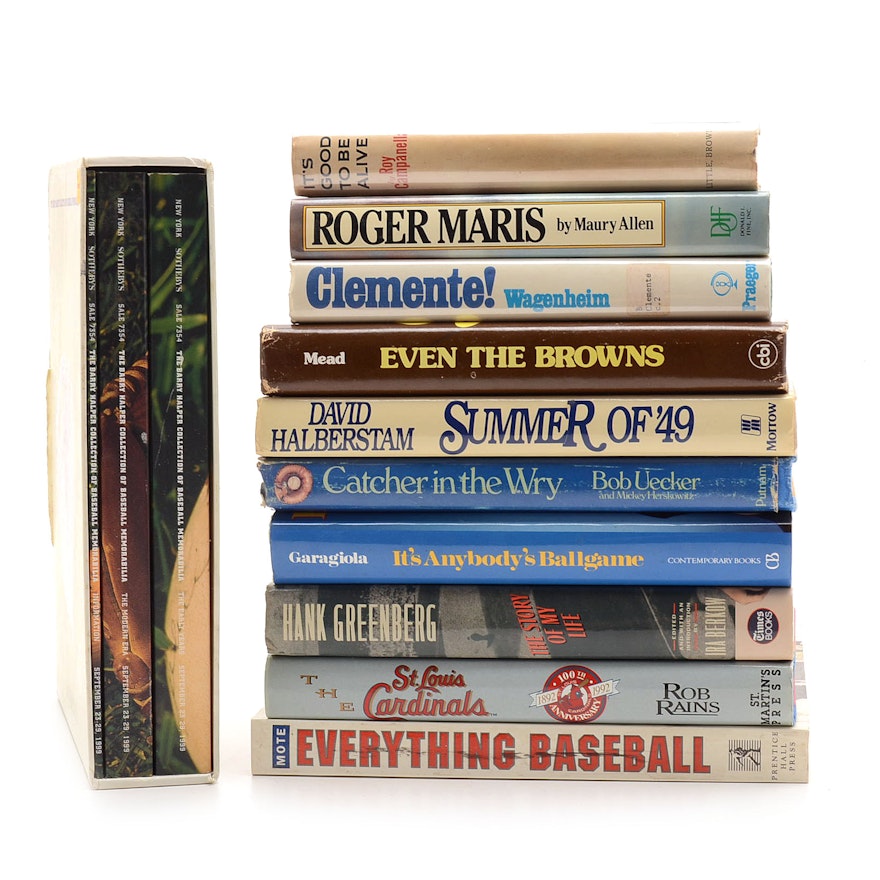 Group of Books About Baseball
