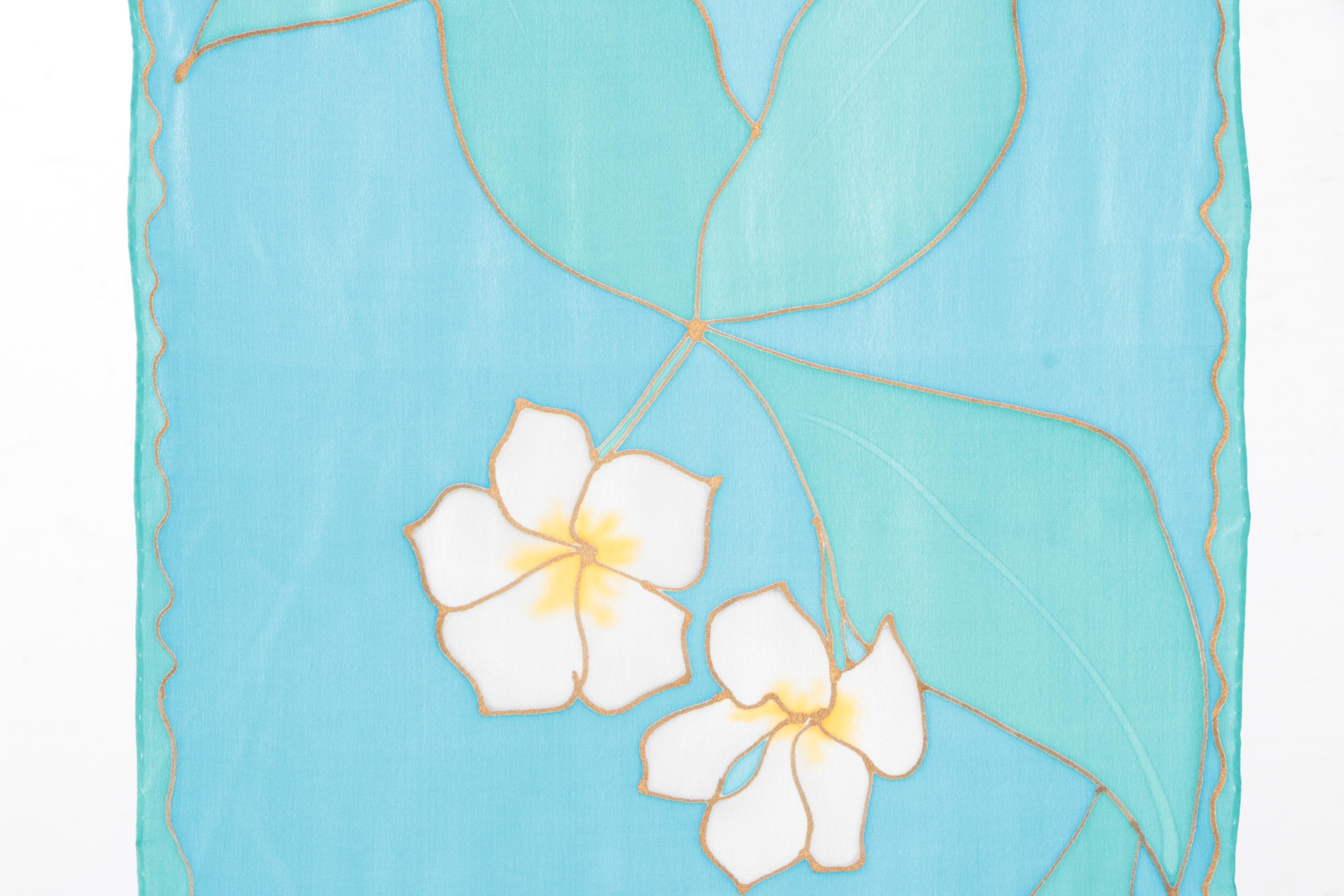 Hand-Painted Silks Including Fresh Water Pearl Scarf from Hawaii