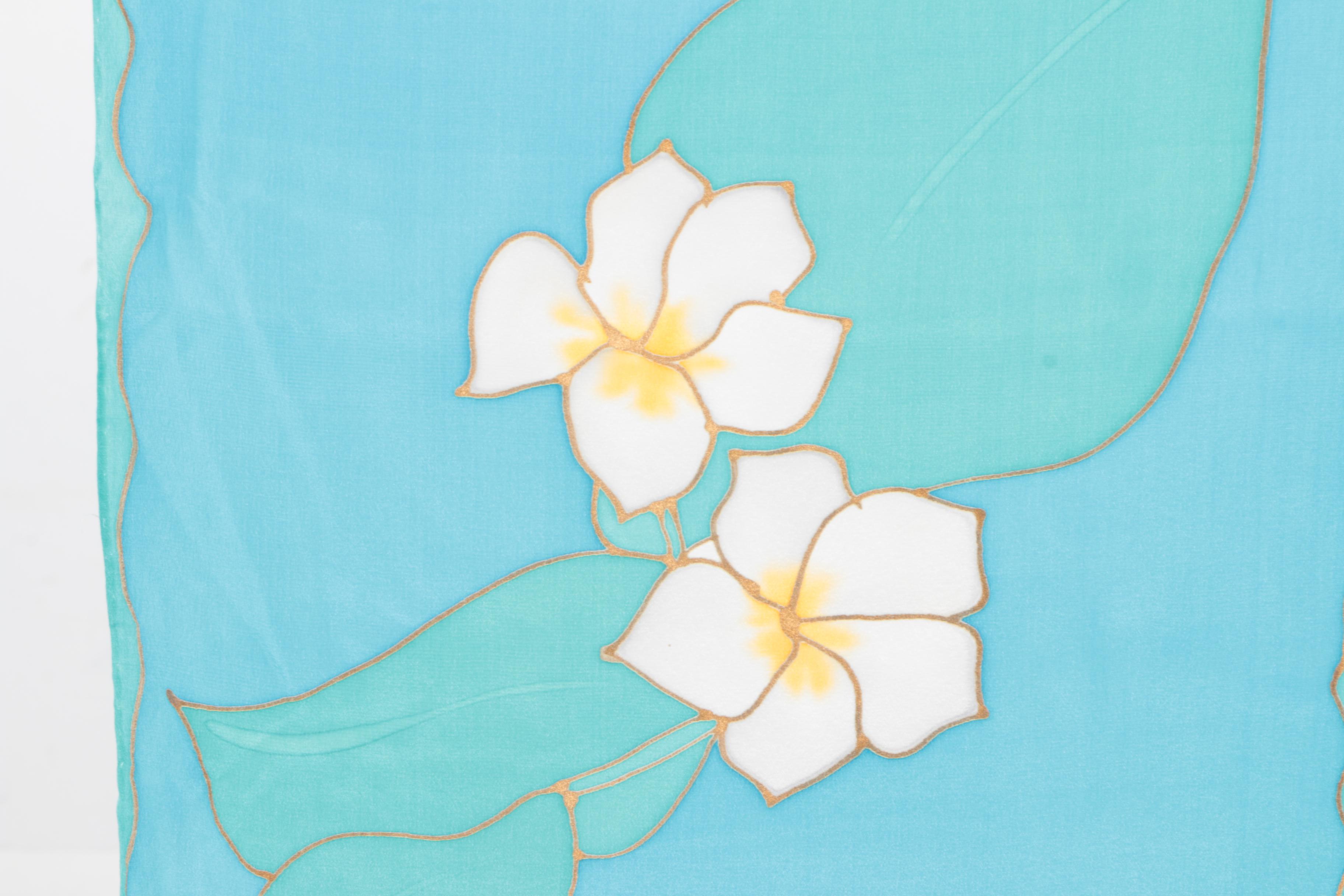 Hand-Painted Silks Including Fresh Water Pearl Scarf from Hawaii