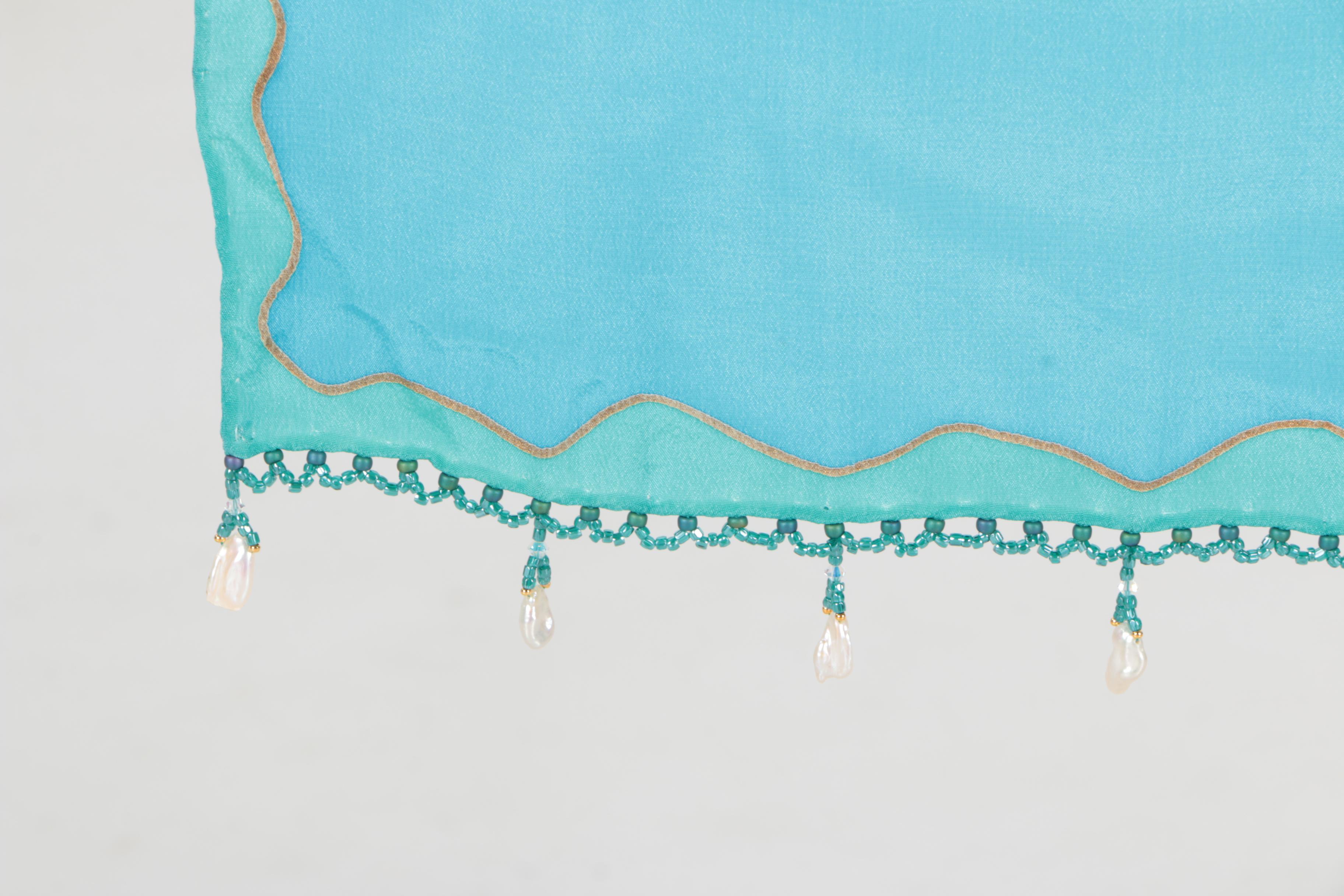 Hand-Painted Silks Including Fresh Water Pearl Scarf from Hawaii