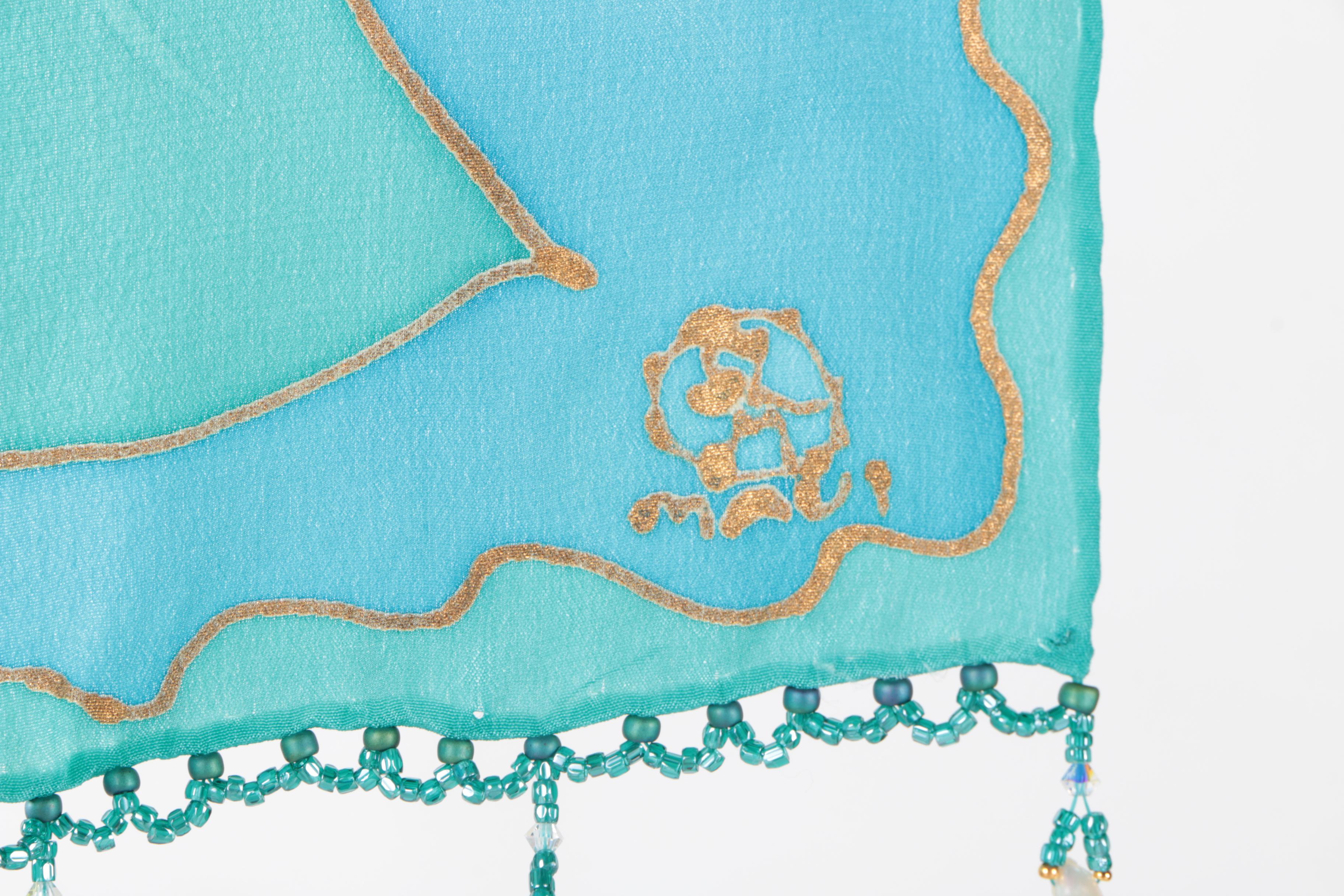 Hand-Painted Silks Including Fresh Water Pearl Scarf from Hawaii