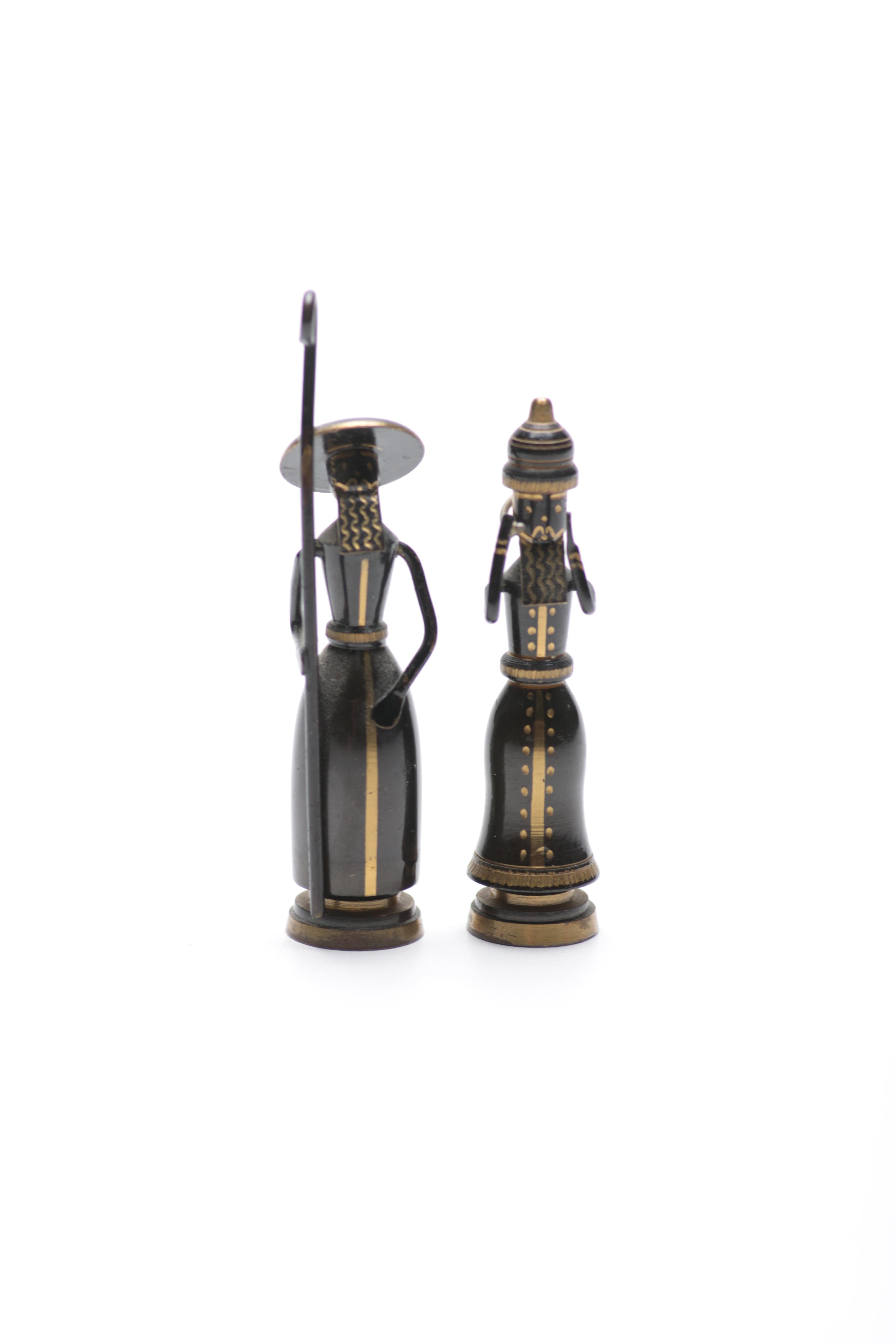 1950s Hans Teppich Brass Figurines "Moses" and "King David"