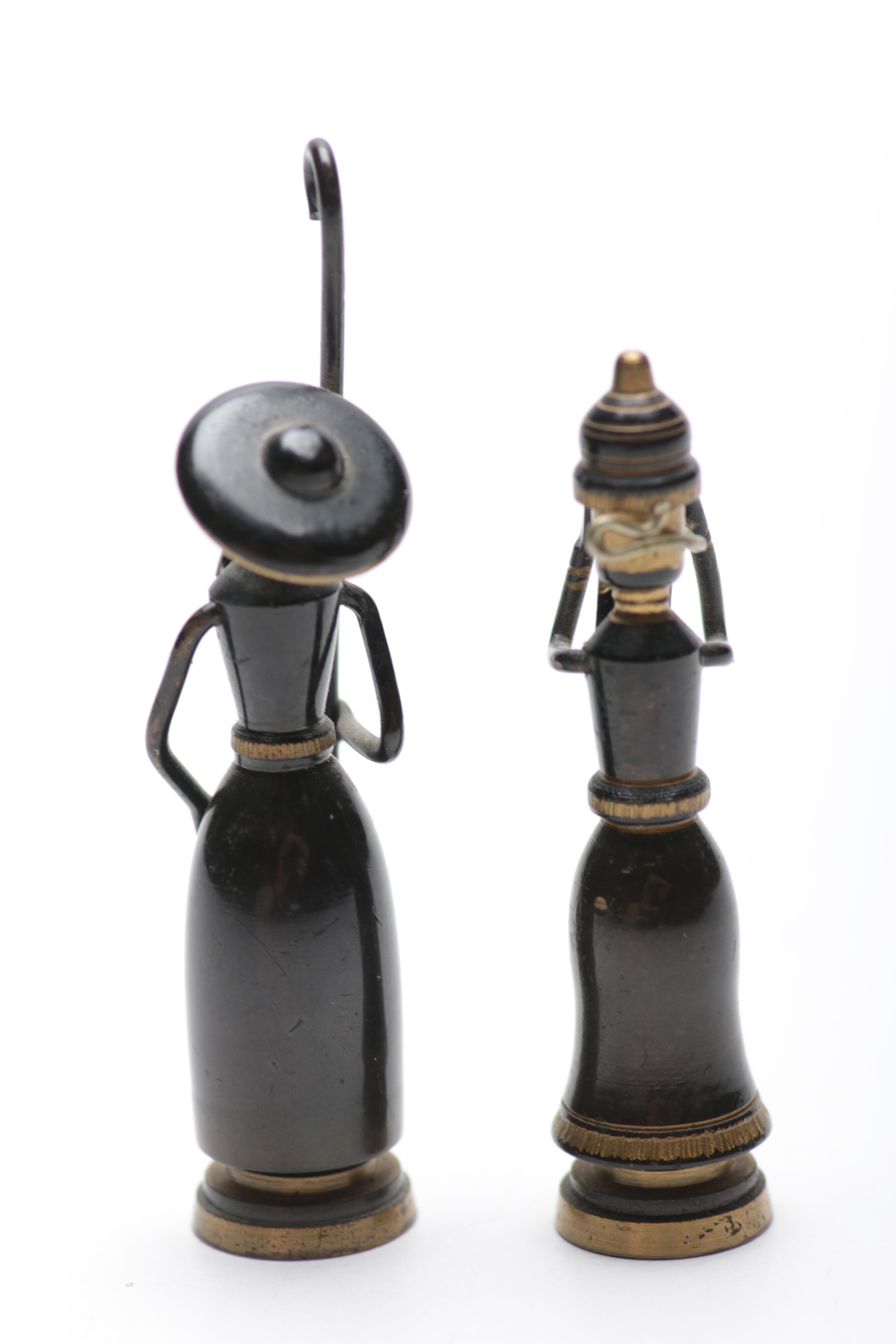 1950s Hans Teppich Brass Figurines "Moses" and "King David"