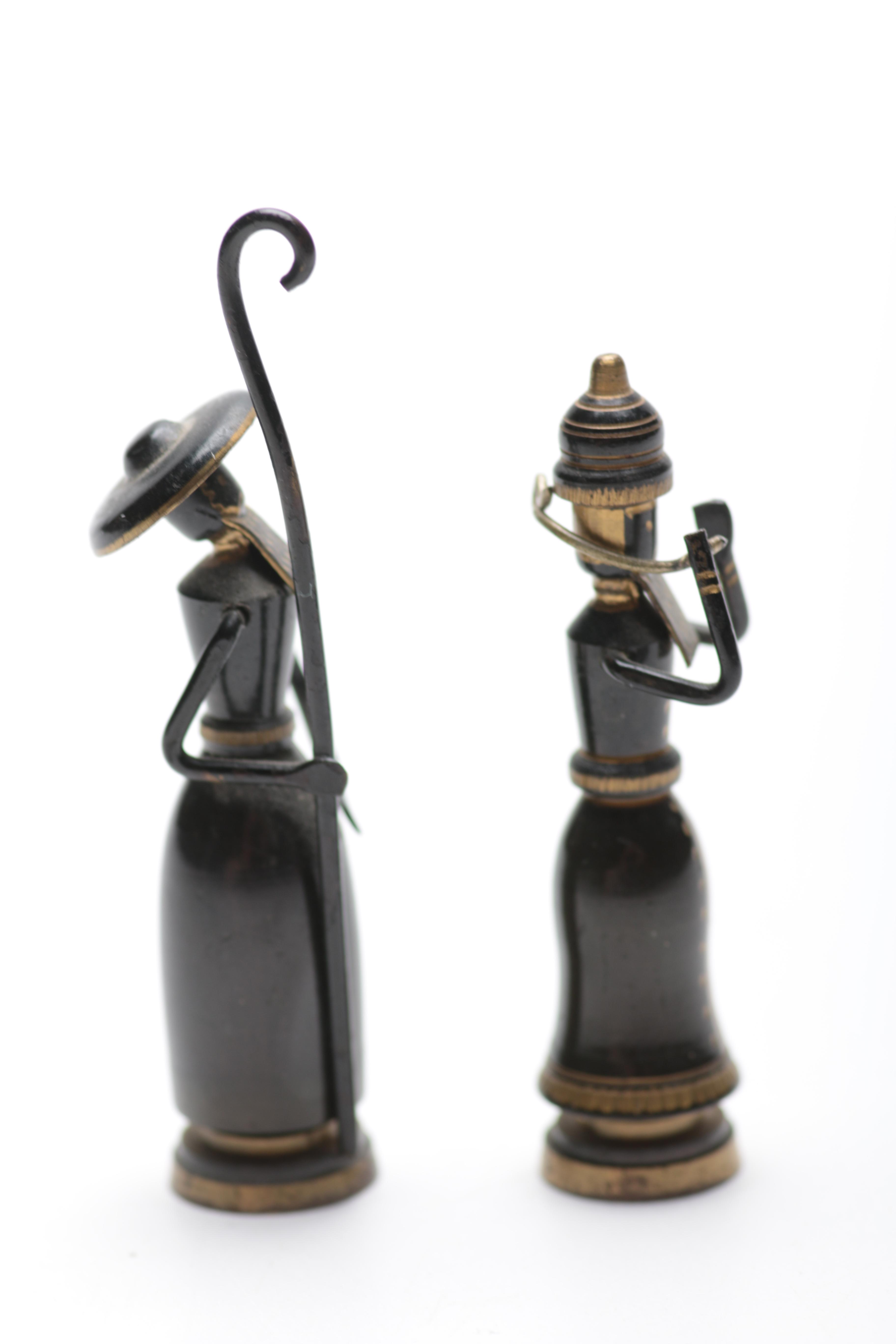 1950s Hans Teppich Brass Figurines "Moses" and "King David"