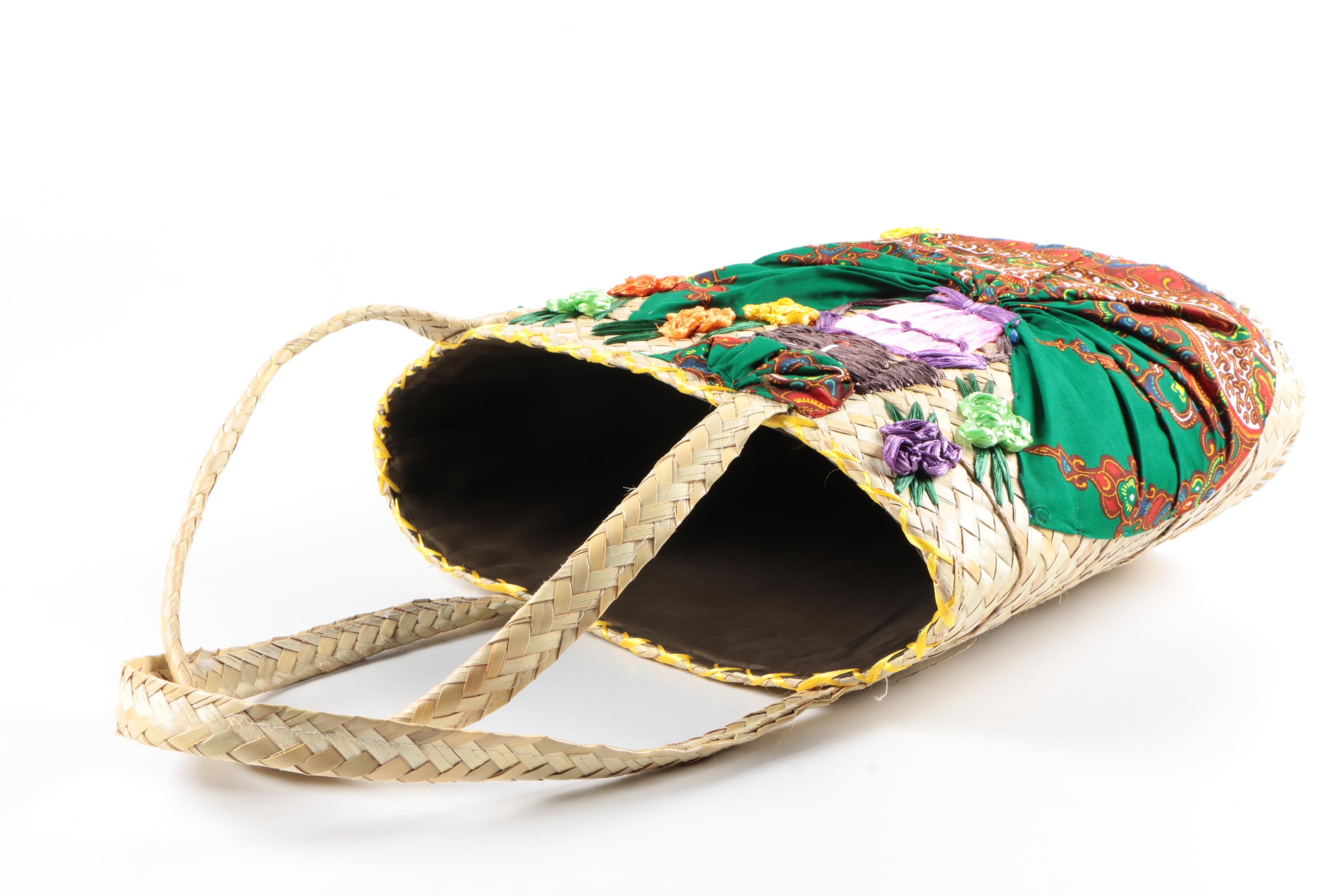 Handmade Woven Tote, Clutches, and Gloves