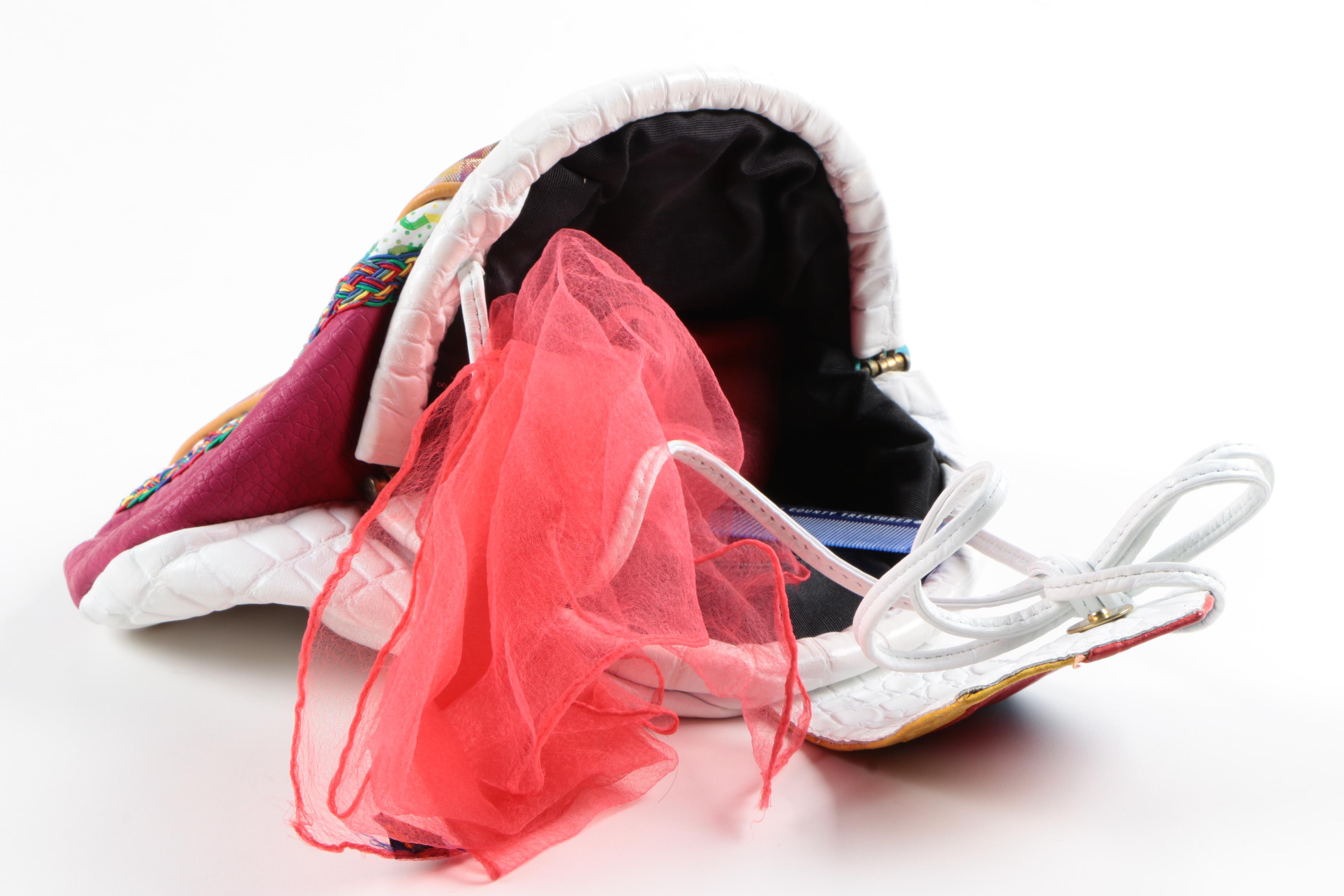 Handmade Woven Tote, Clutches, and Gloves