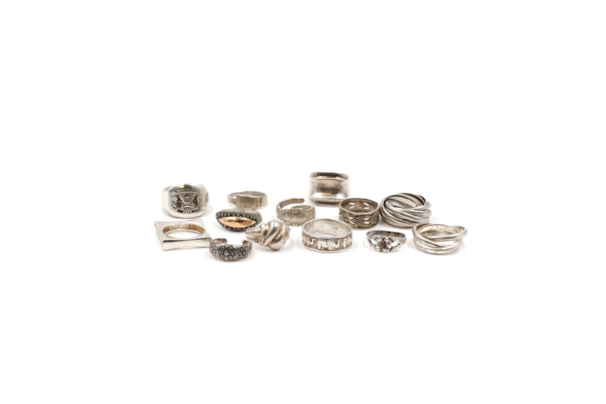 Assortment of Sterling Silver Rings