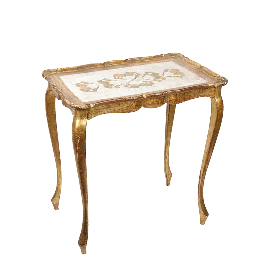 Venetian Style Tray Top Side Table