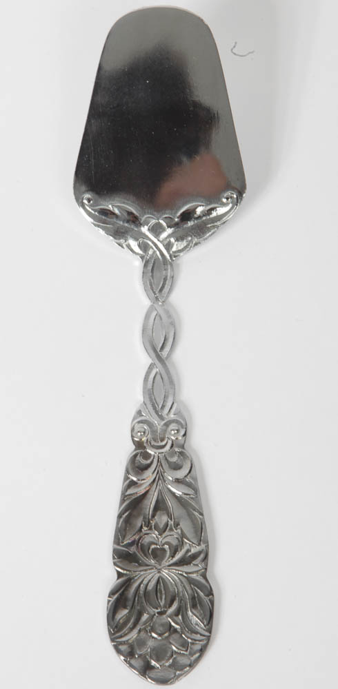 Ornate Silver Tone Cake Server