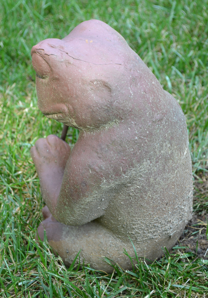 Cast Metal Garden Sculptures of Frogs Playing Instruments