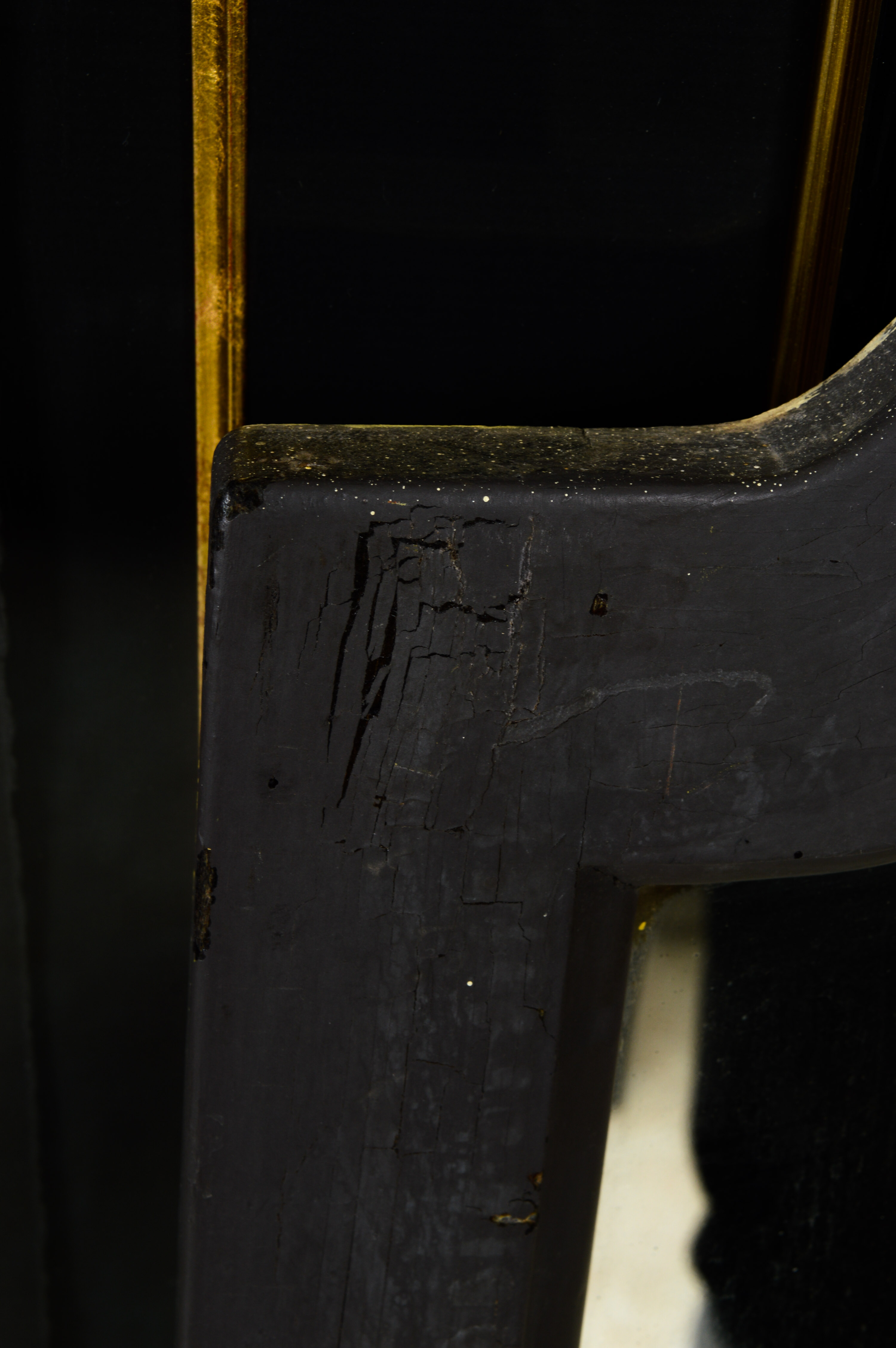 Black Wood Framed Hanging Wall Mirror