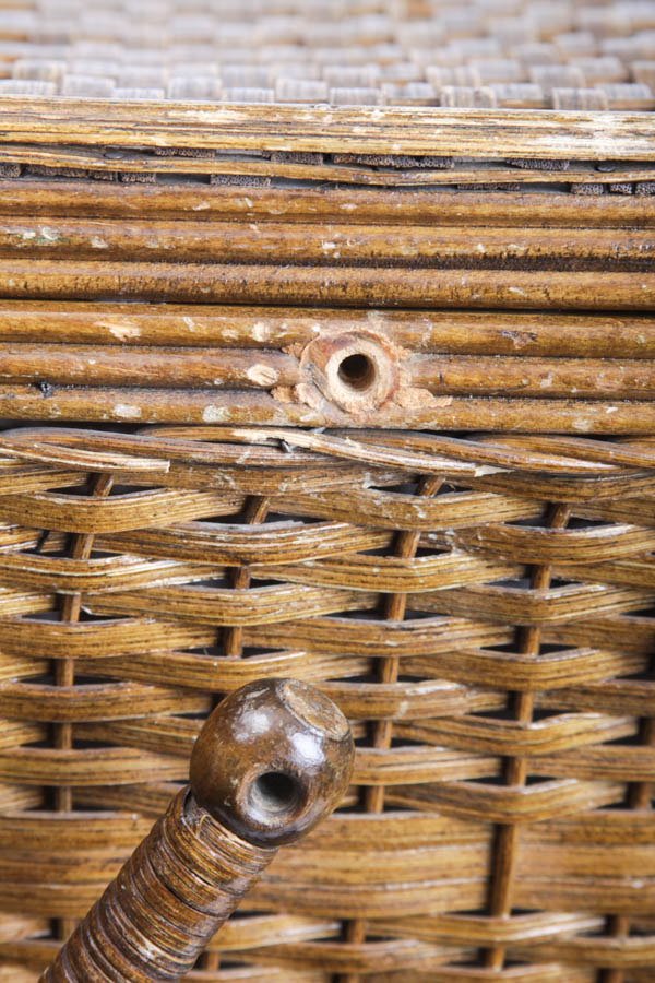 Antique Wicker Sewing Stand by Heywood Brothers & Wakefield Co.