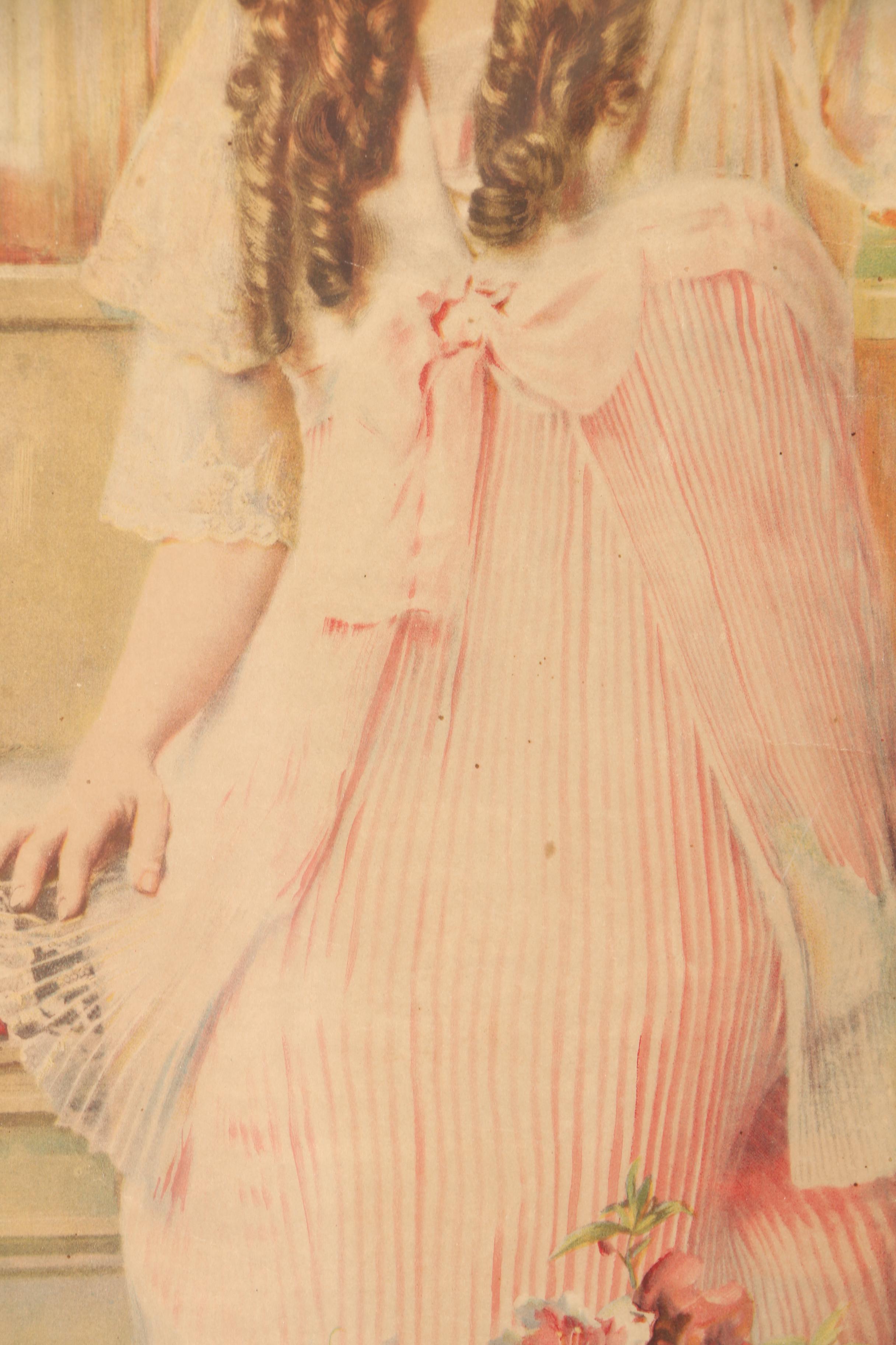 Offset Lithograph on Paper of Mary Pickford "1917 Pompeian Beauty Panel"