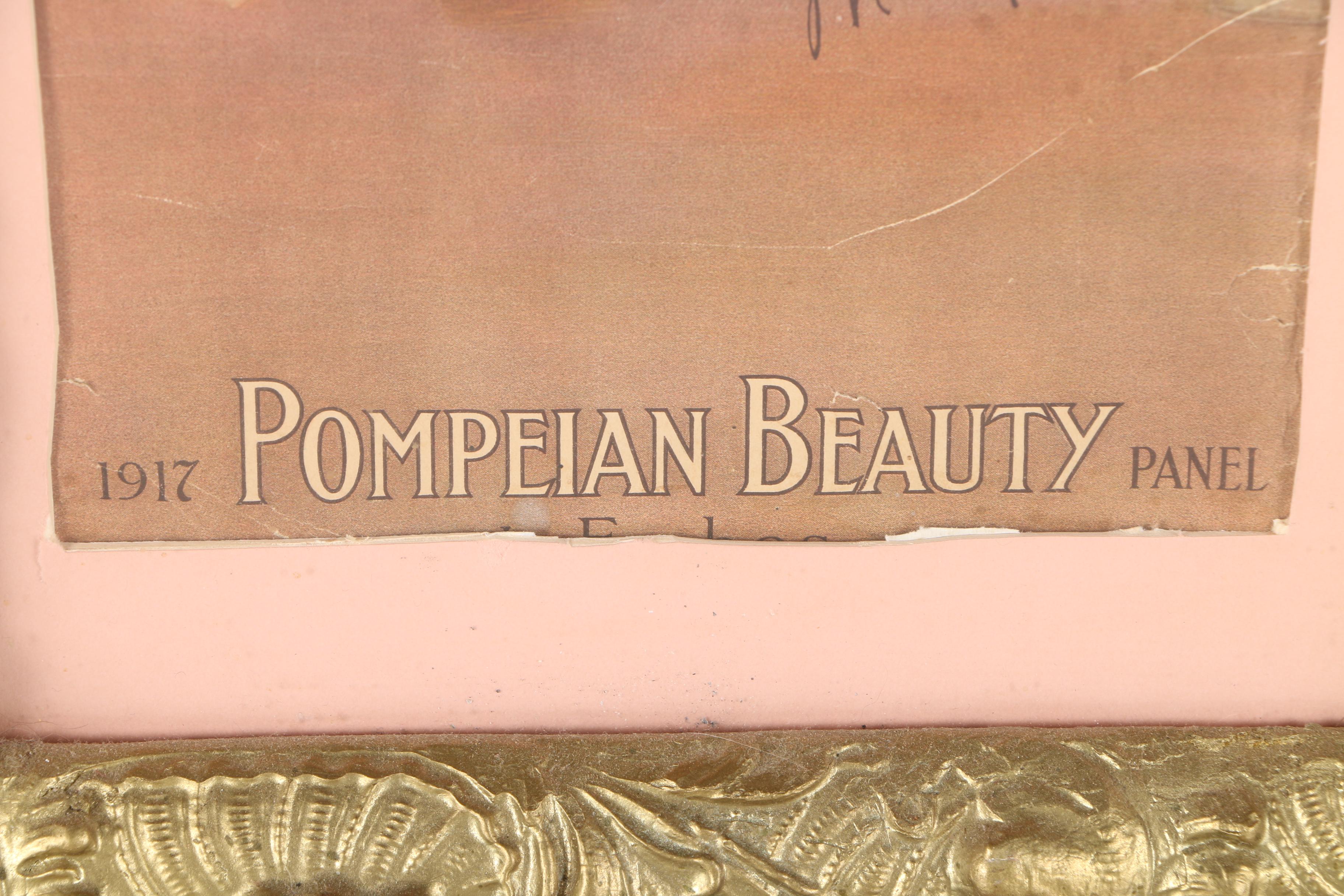 Offset Lithograph on Paper of Mary Pickford "1917 Pompeian Beauty Panel"